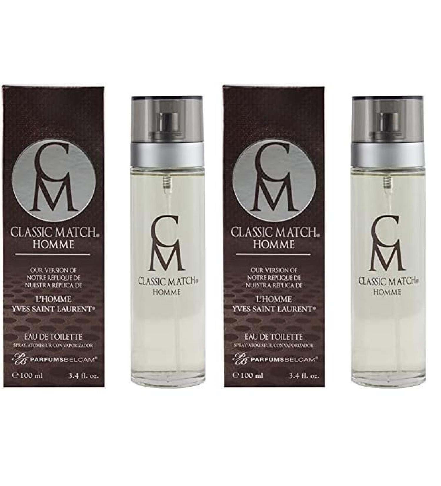 Classic Match Homme version of L'Homme Yves Saint Laurent Eau de Toilette Spray for Men (Pack of 2) 3.40 Fl Oz (Pack of 2) - Buy Online on SooperMarket.com