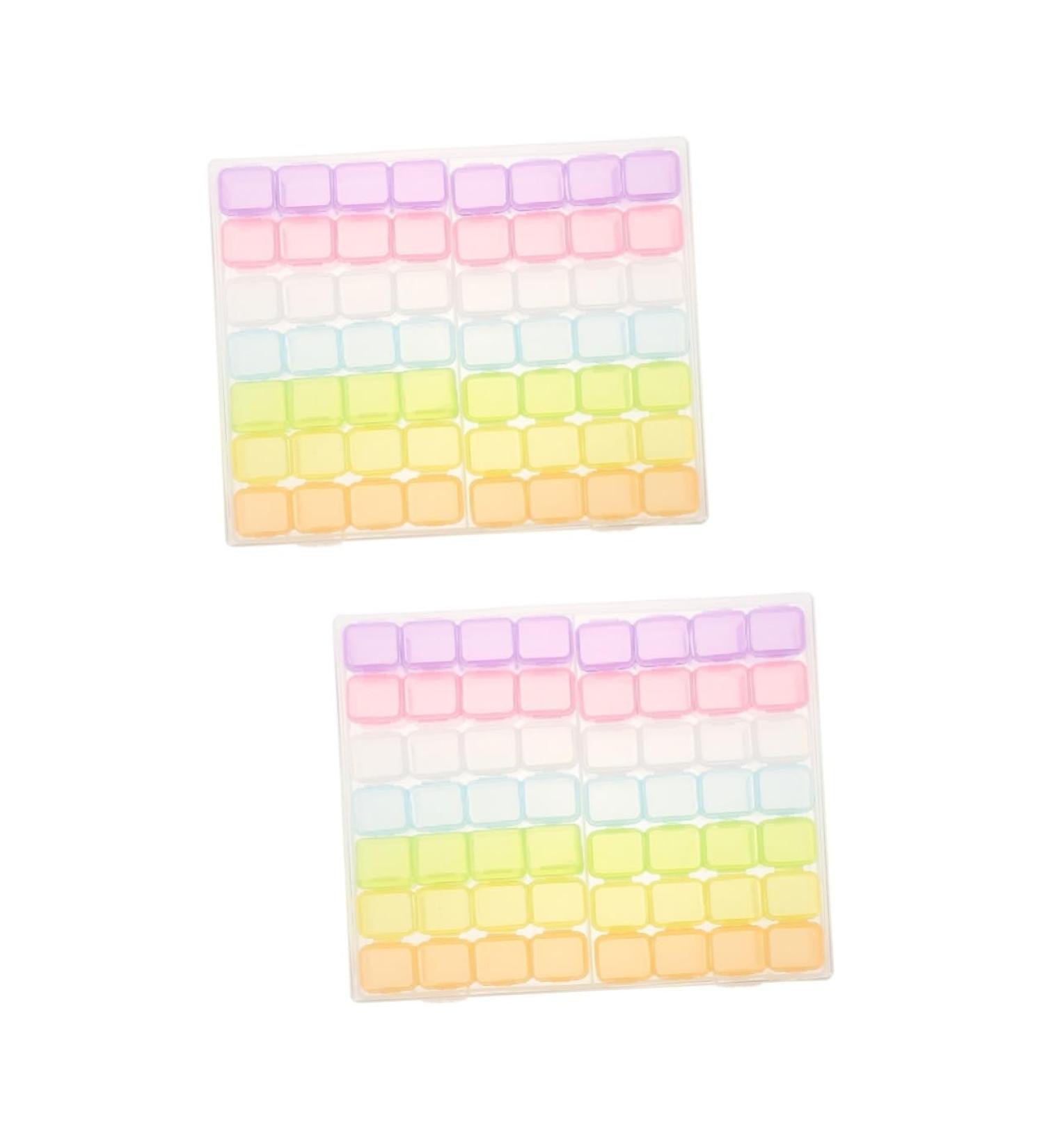 ABOOFAN 2 Sets Nail Art Storage Box Makeup Drawer Ornament Container Storage Containers Manicure Accessories Holding Dip Powder Organizer Diamond Box Abs Desktop - Buy Online on SooperMarket.com