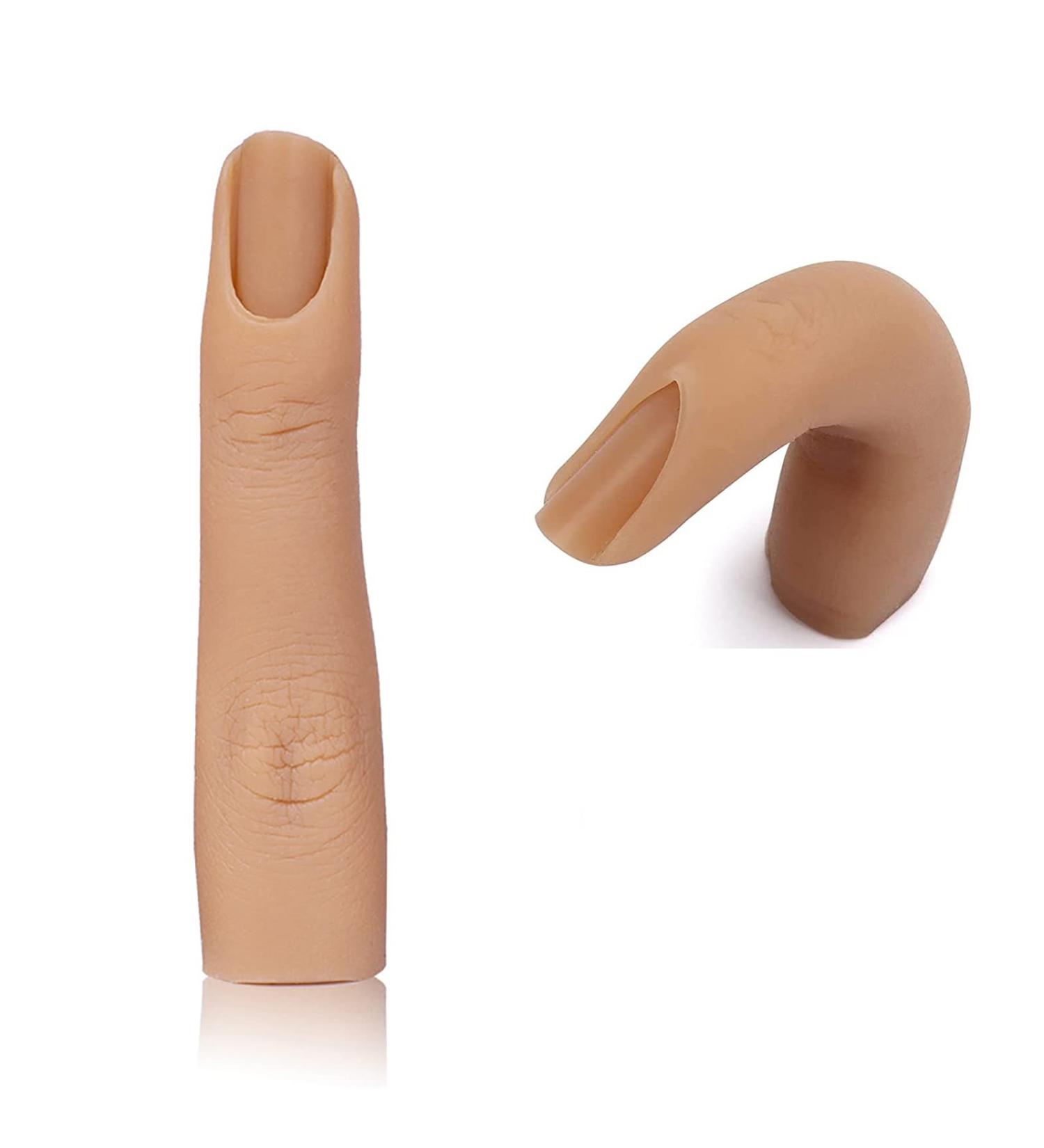 Silicone Nail Training Finger for Acrylic Nails - Flexible Fake Practice Finger (3#) - Buy Online on SooperMarket.com