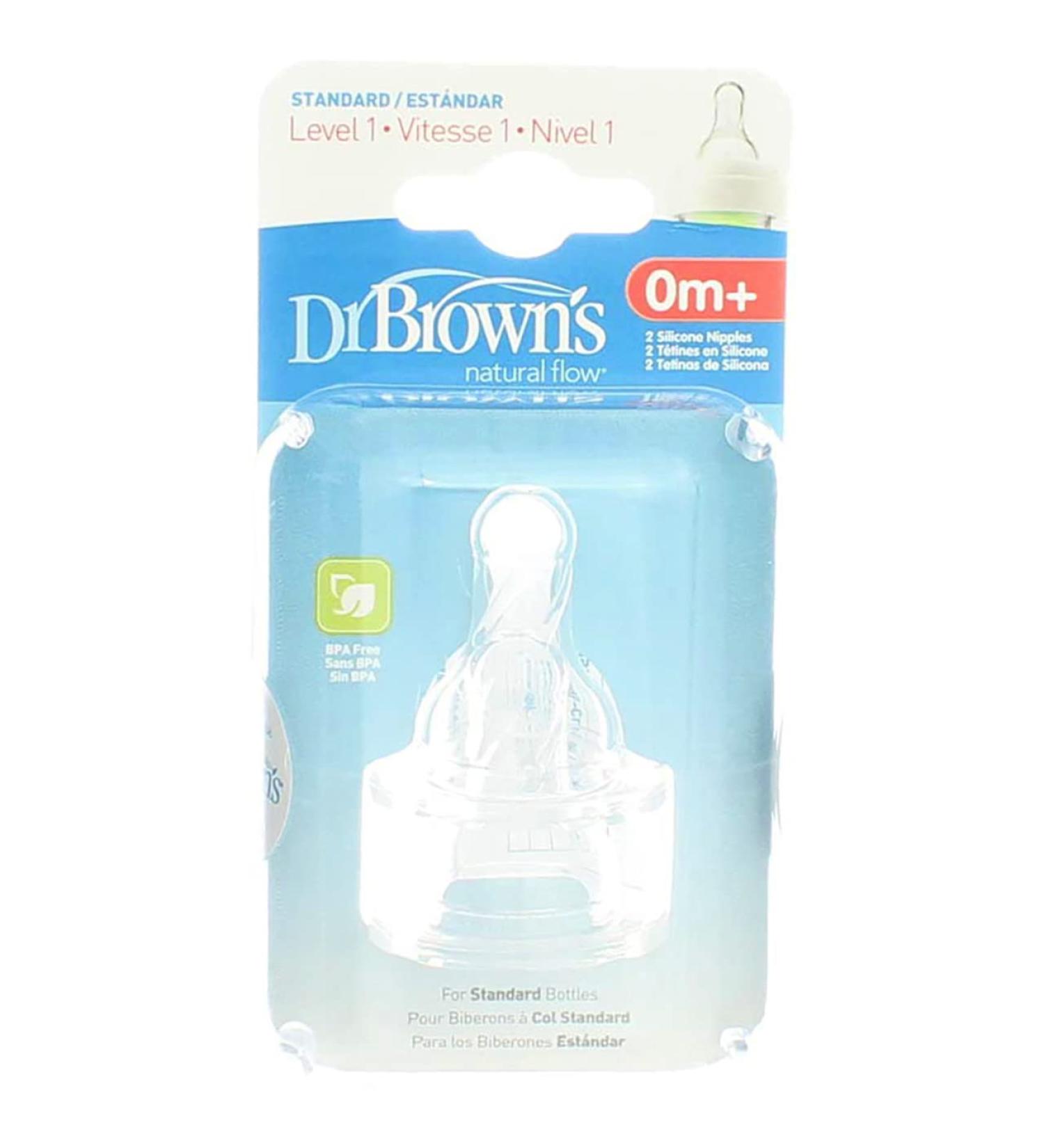 Dr. Brown's Natural Flow Level 1 Standard Nipple - 8 Count Pack - Buy Online - Buy Online on SooperMarket.com