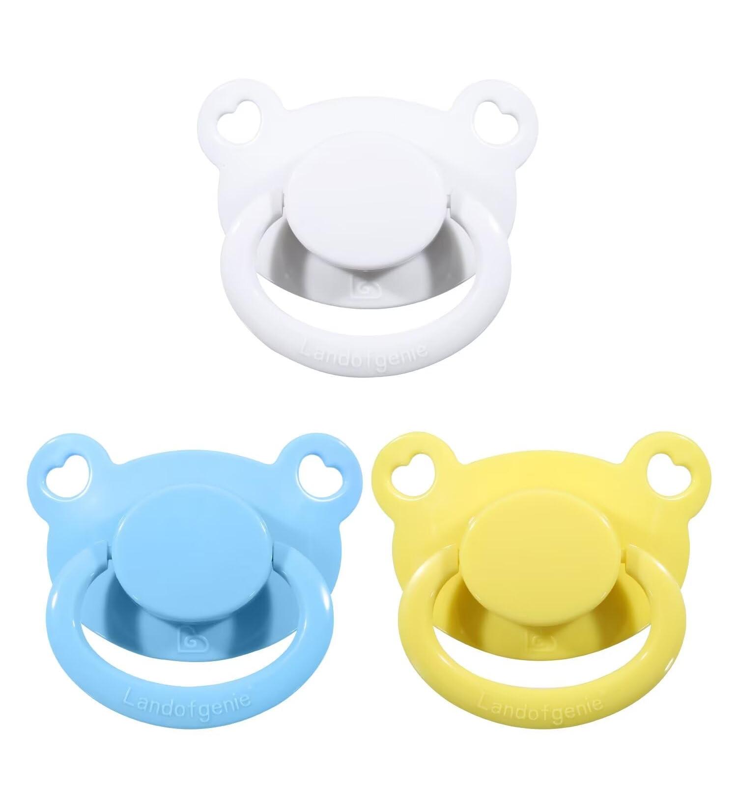 Landofgenie Adult Pacifier Large Teat Shield - 3 Pack Blue White & Yellow Bear Shaped - Perfect for Comfort & Style - Buy Online on SooperMarket.com