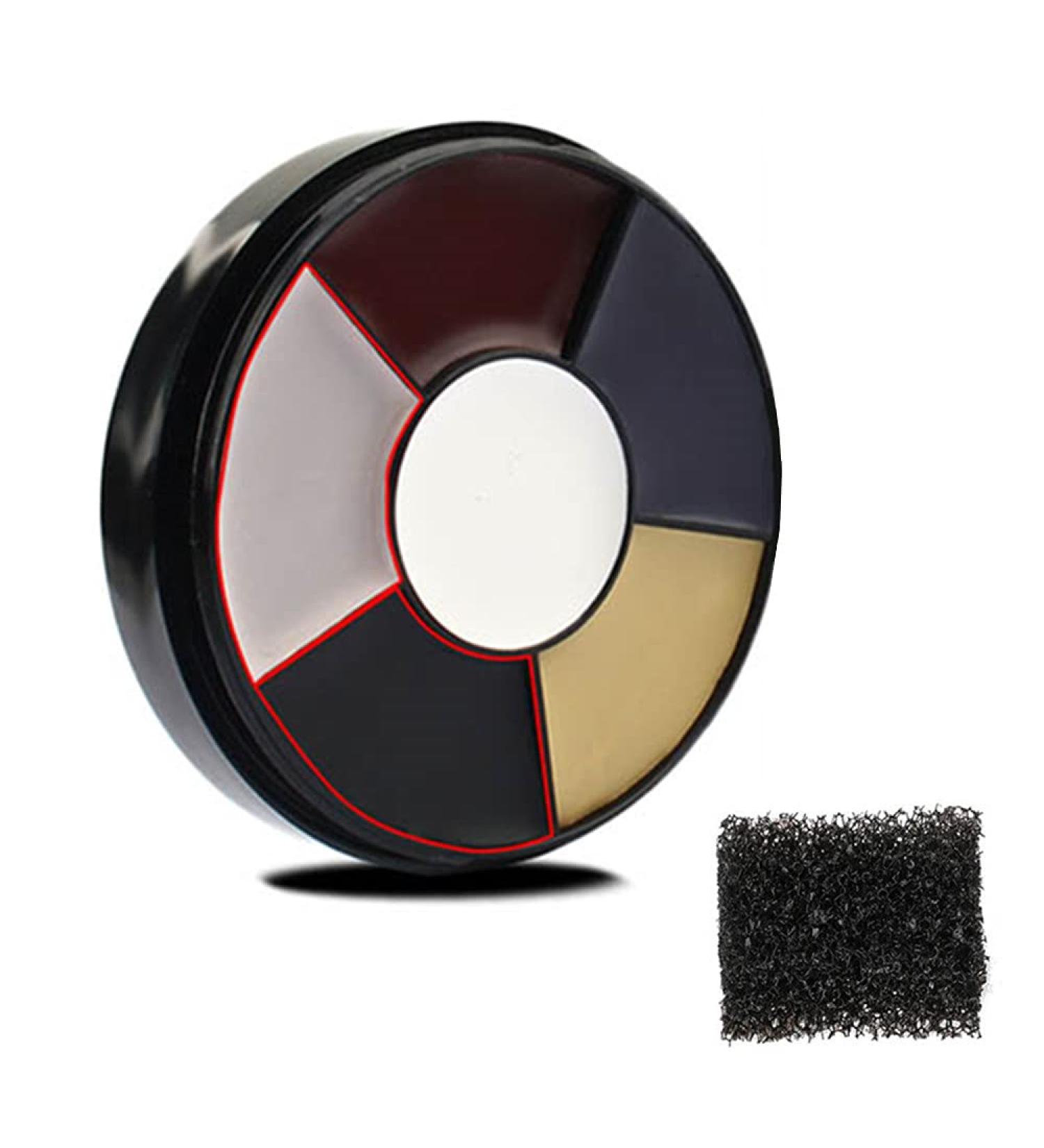 Clown White Black Face Body Makeup 6 Colors Wheel for Special Effects | Halloween Zombie Makeup Kit with Sponge | Non Toxic Professional Palettes - Buy Online on SooperMarket.com