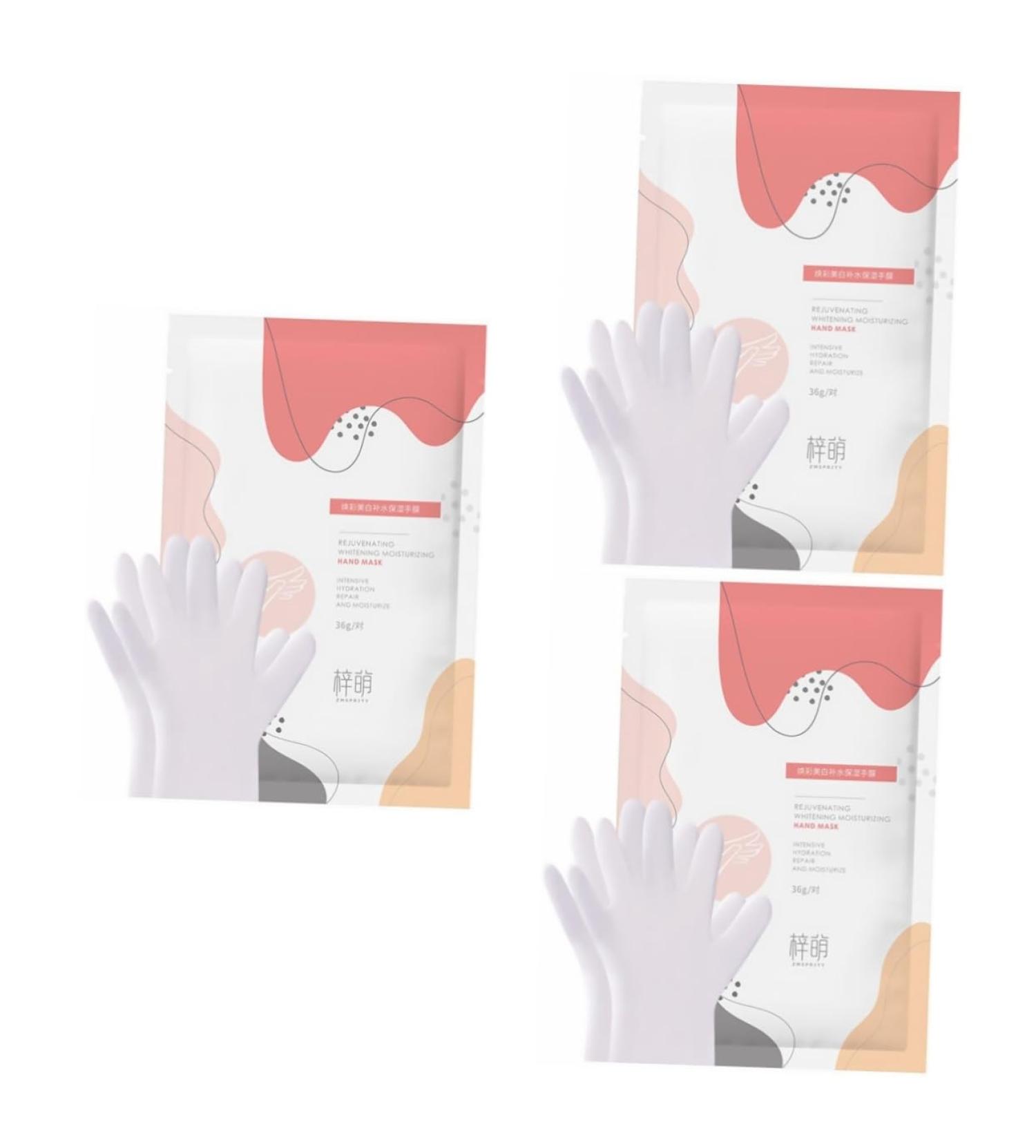 Healeved 6 Pairs Moisturizing Gel Socks Exfoliating Hand Treatment Hand Moisturizing Moisturizing Hands Hydrating Gloves Peel Gloves Non-Woven Fabric White - Buy Online on SooperMarket.com