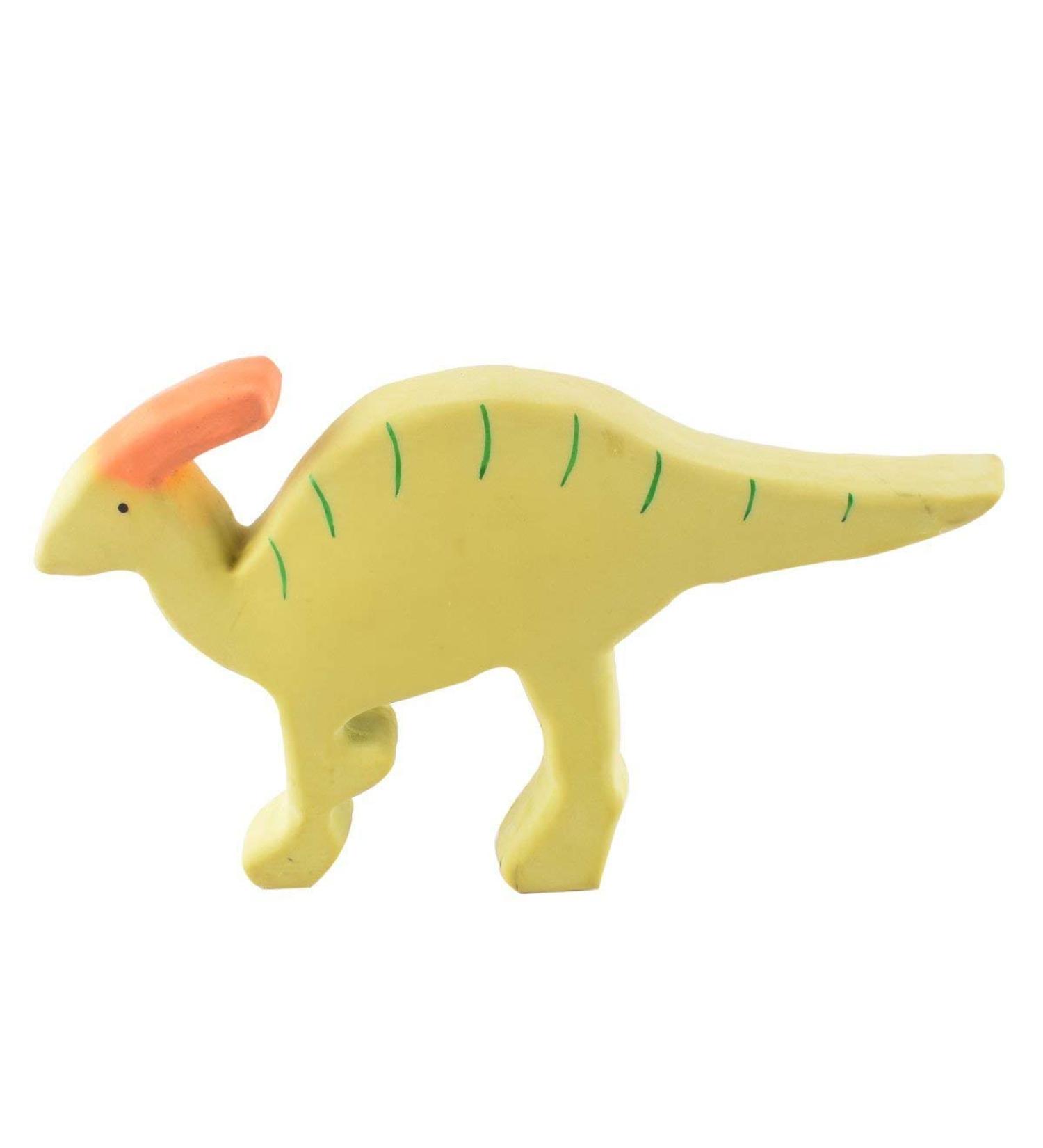 Tikiri My First Dino Baby Parasaurolophus Natural Rubber Toy (Green)