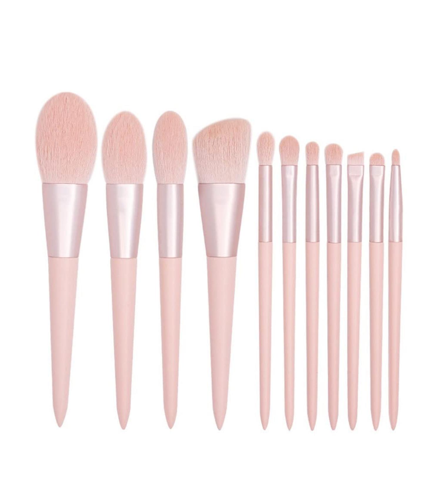 DFHBFG 11 Brushes Set | Premium Loose Powder & Eye Shadow Brushes | Best Beauty Tools for Flawless Makeup - Buy Online on SooperMarket.com
