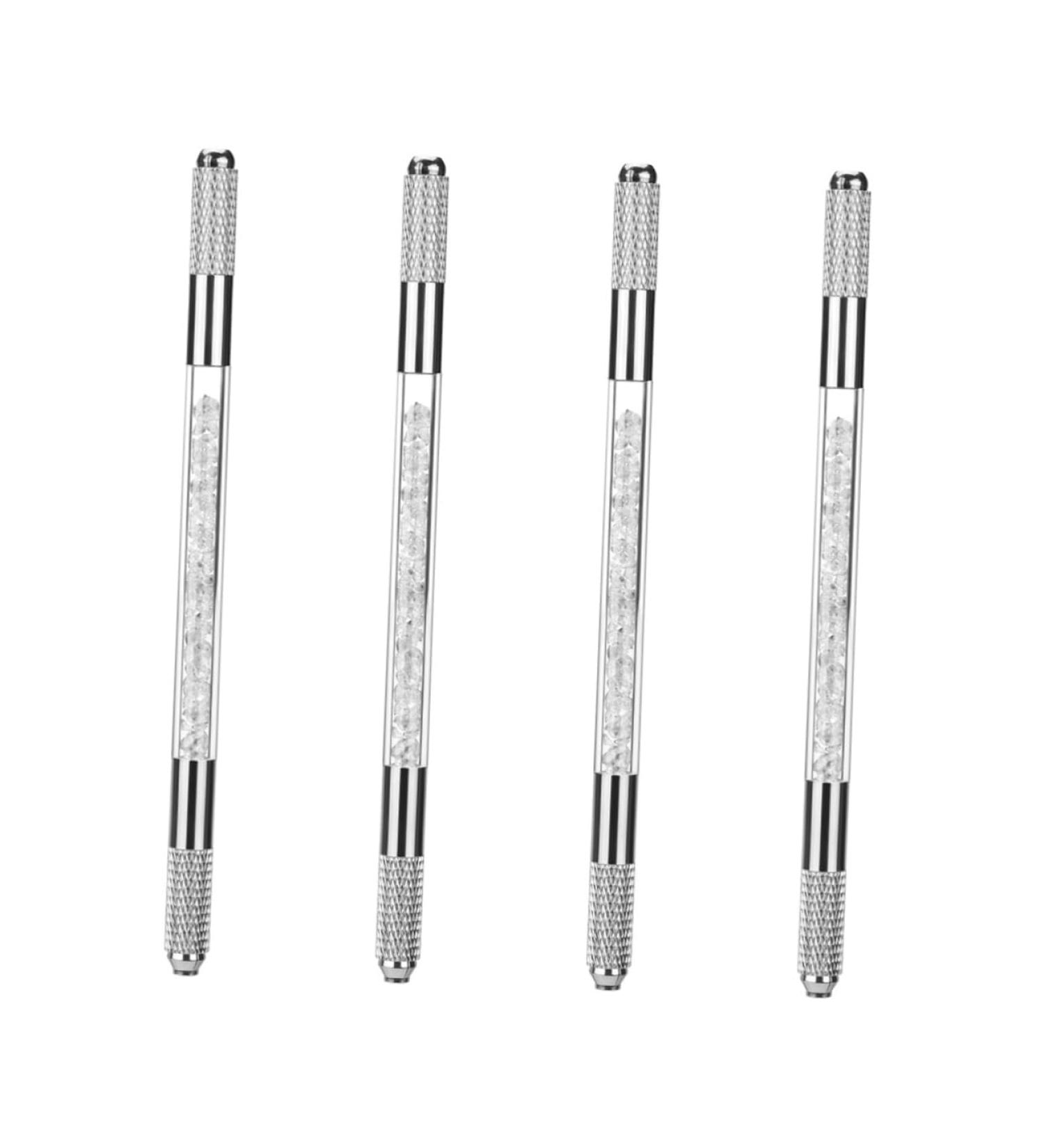 Angoily 4pcs Pen Needle Handheld Needles Eyebrow Microblading Portable Acrylic Holder Women Tool Tattoos 14.7x1.7cmx4pcs Whitex4pcs - Buy Online on SooperMarket.com