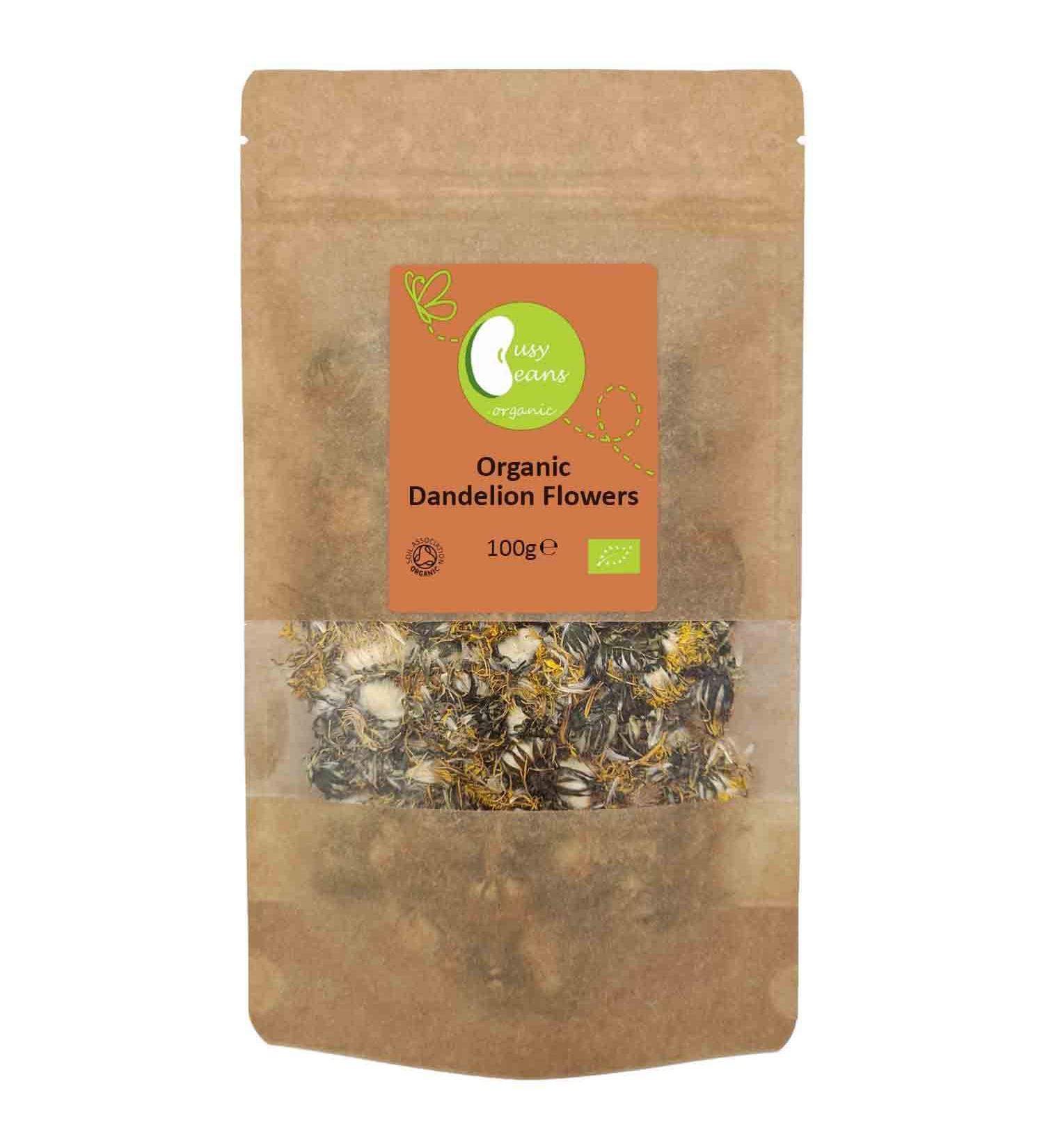 Organic Dandelion Flowers - Certified Organic - by Busy Beans Organic (100g) - Buy Online on SooperMarket.com