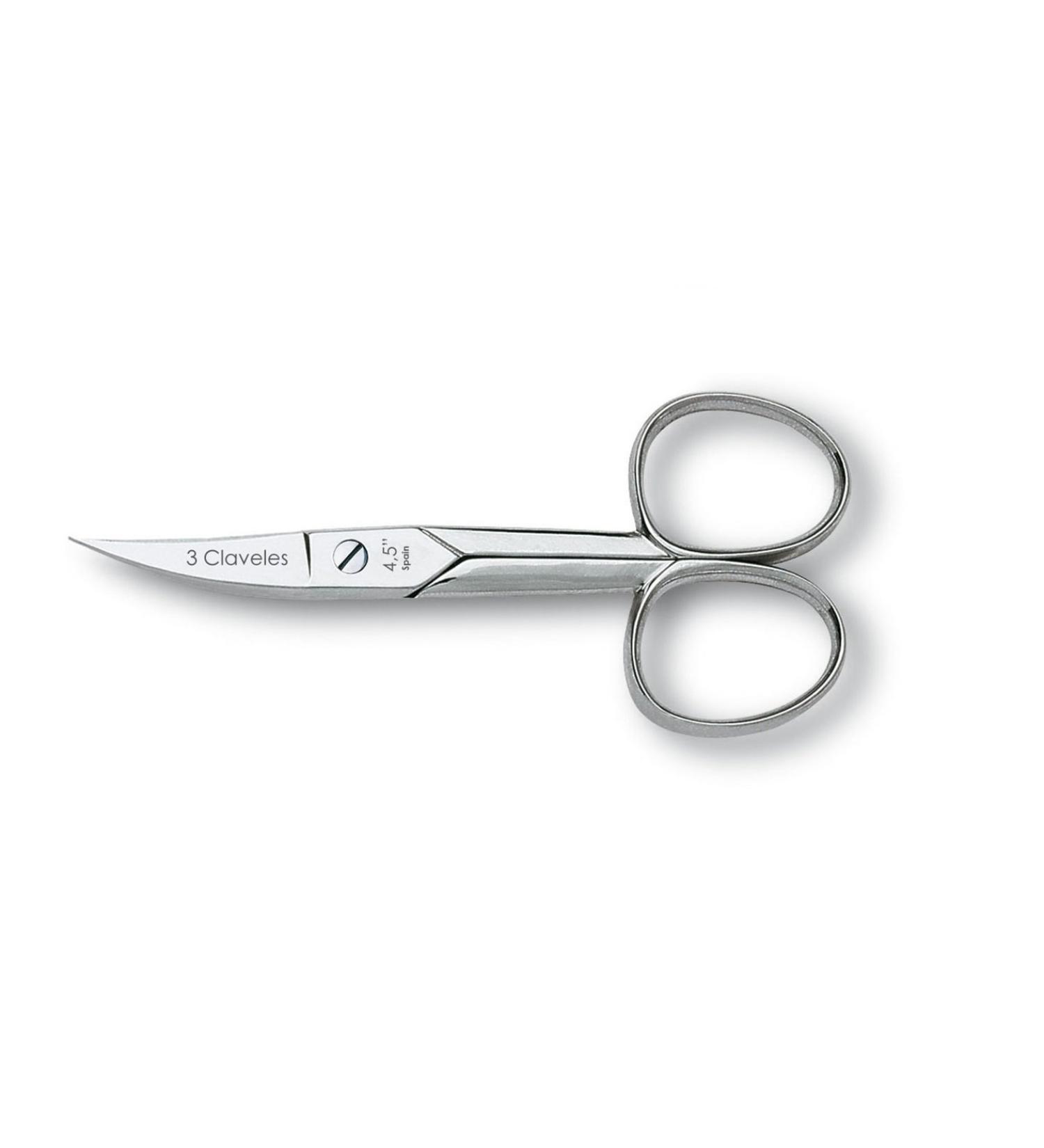 3 Claveles Nail Scissors Nickel-Plated 4.5. " 4 5"