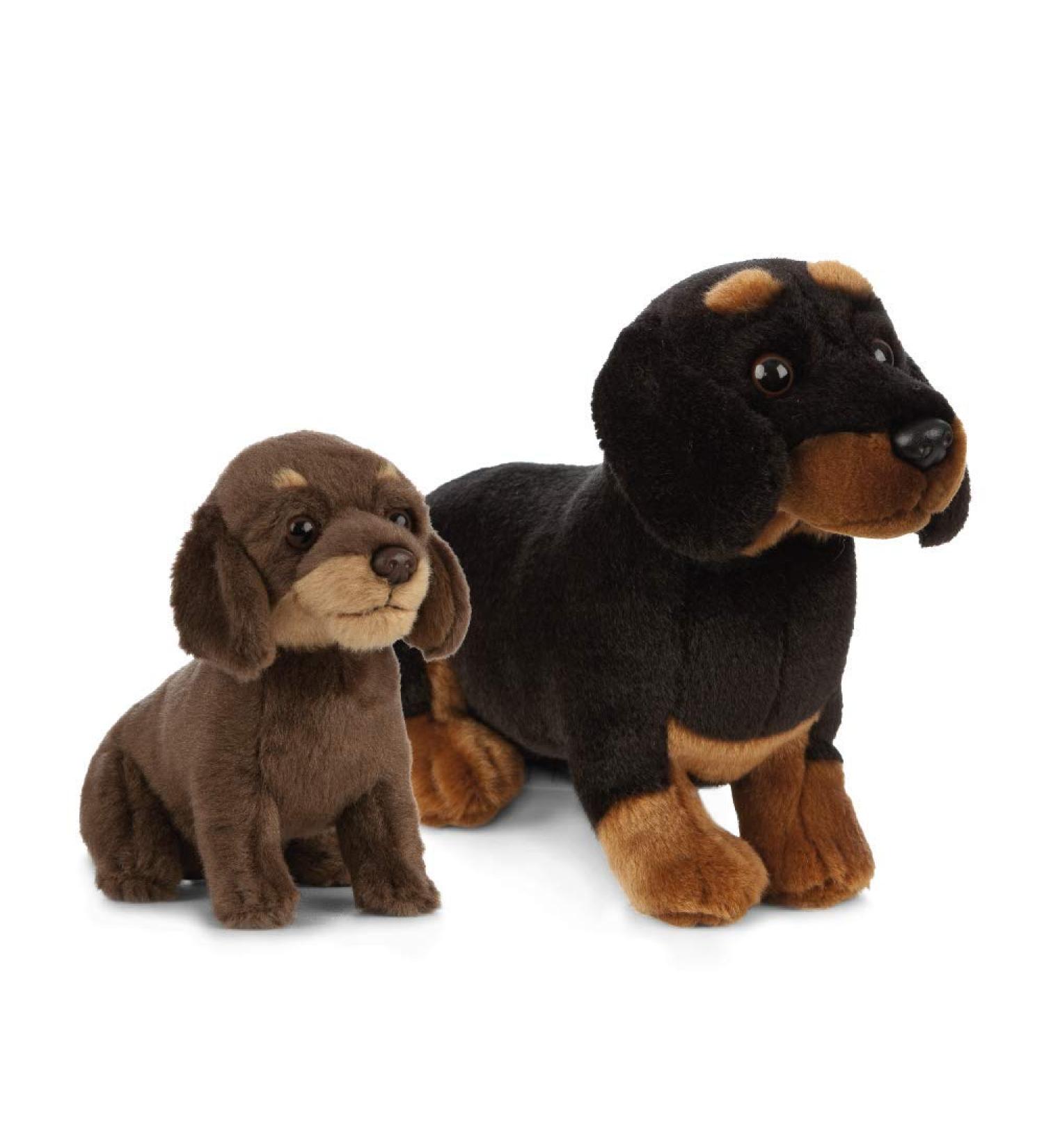 Living Nature Soft Toy Gift Bundle - Plush Dachshund Sausage Dog & Puppy - 20cm and 16cm - Dachshund Bundle - Buy Online on SooperMarket.com