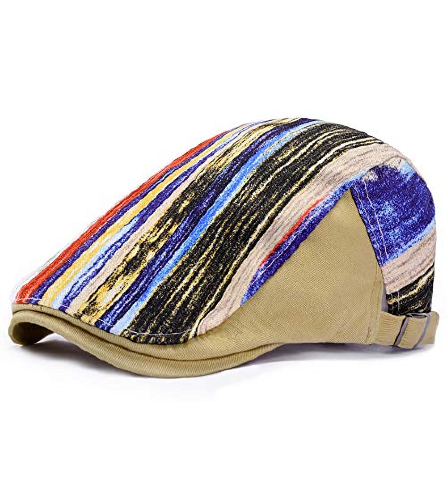 PORSYOND Men Flat Cap Newsboy Hat Beret Cabbie Ivy Patchwork Adjustable Gatsby F-khaki OS - Buy Online on SooperMarket.com