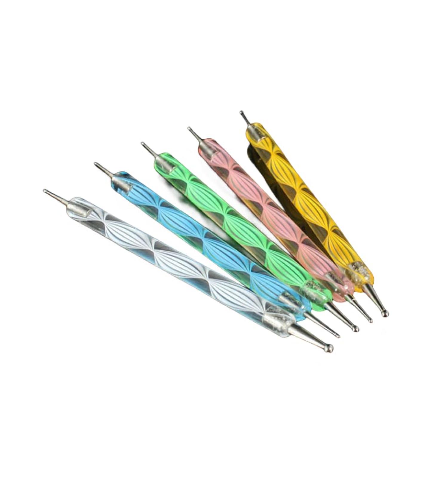 5PCS Multi Colored Double Ended Dotting/Marbleizing Tools Art Tip Dot Paint Manicure kit - Buy Online on SooperMarket.com