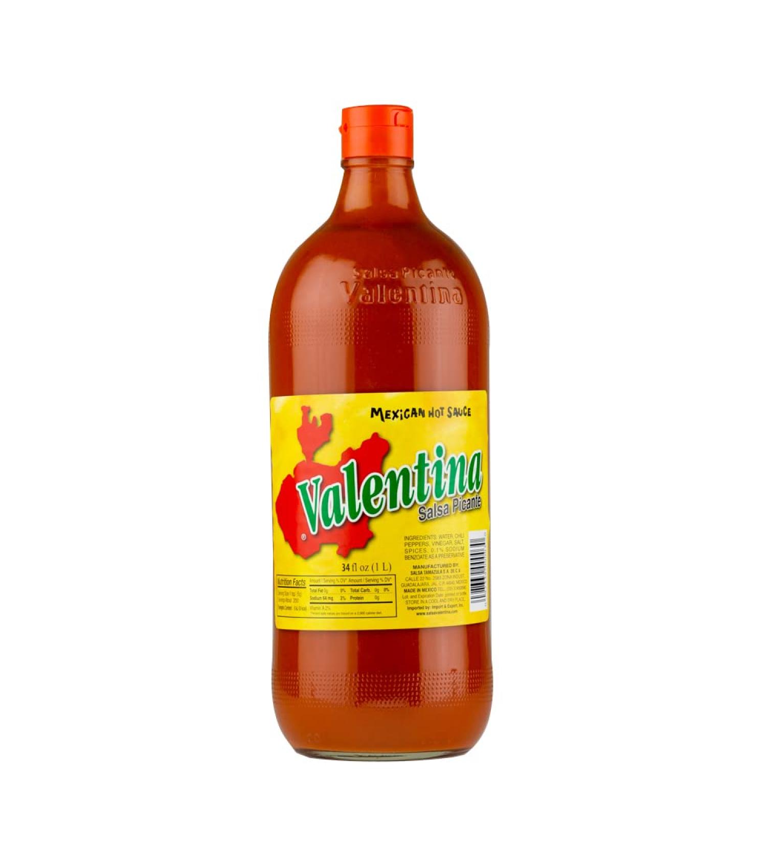 Valentina Salsa Picante Mexican Sauce Hot 34 Ounce