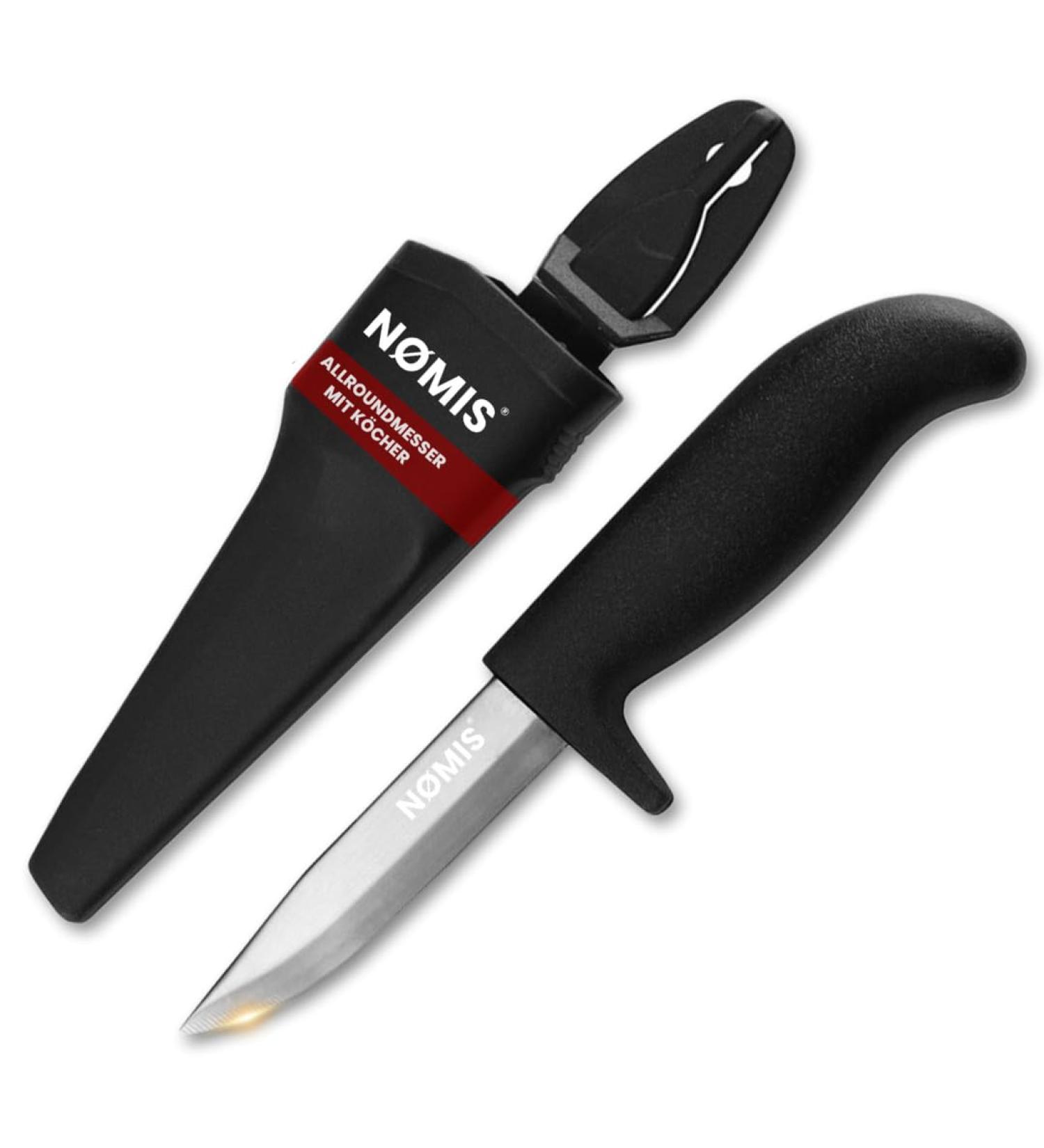 N mis Fishing Knife - 10 cm Stainless Steel Blade | Multi-Use Garden & Carving Knife | Durable Outdoor Knife with Quiver | Affordable & Sharp - Buy Online on SooperMarket.com