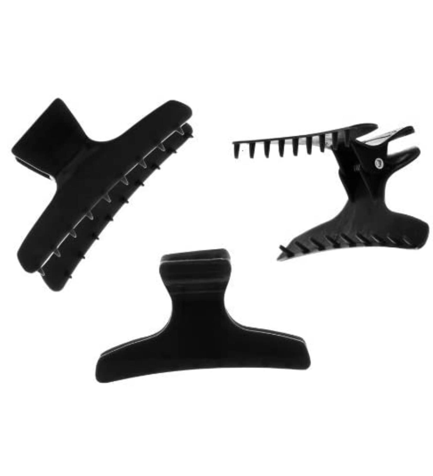 Head Jog 12 Pack Butterfly Hair Clips Accessories for Sectioning and Styling. Hair Clamps for Women and Men (Black) - Buy Online on SooperMarket.com