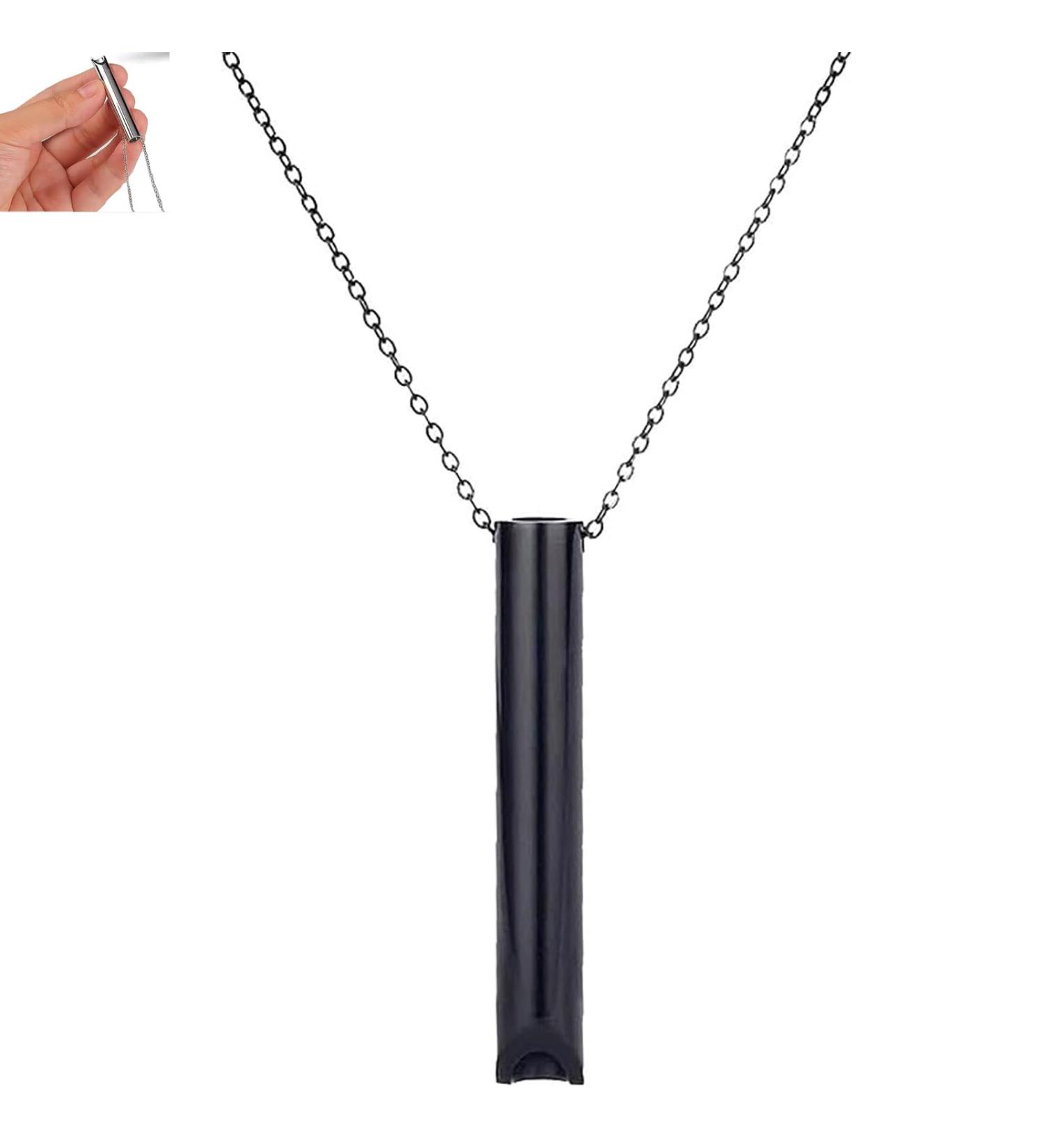 Anti Vaping Necklace Stress Relief Necklace Breathlace Quit Vaping Necklace Help Anxiety Relief Items (Black) - Buy Online on SooperMarket.com