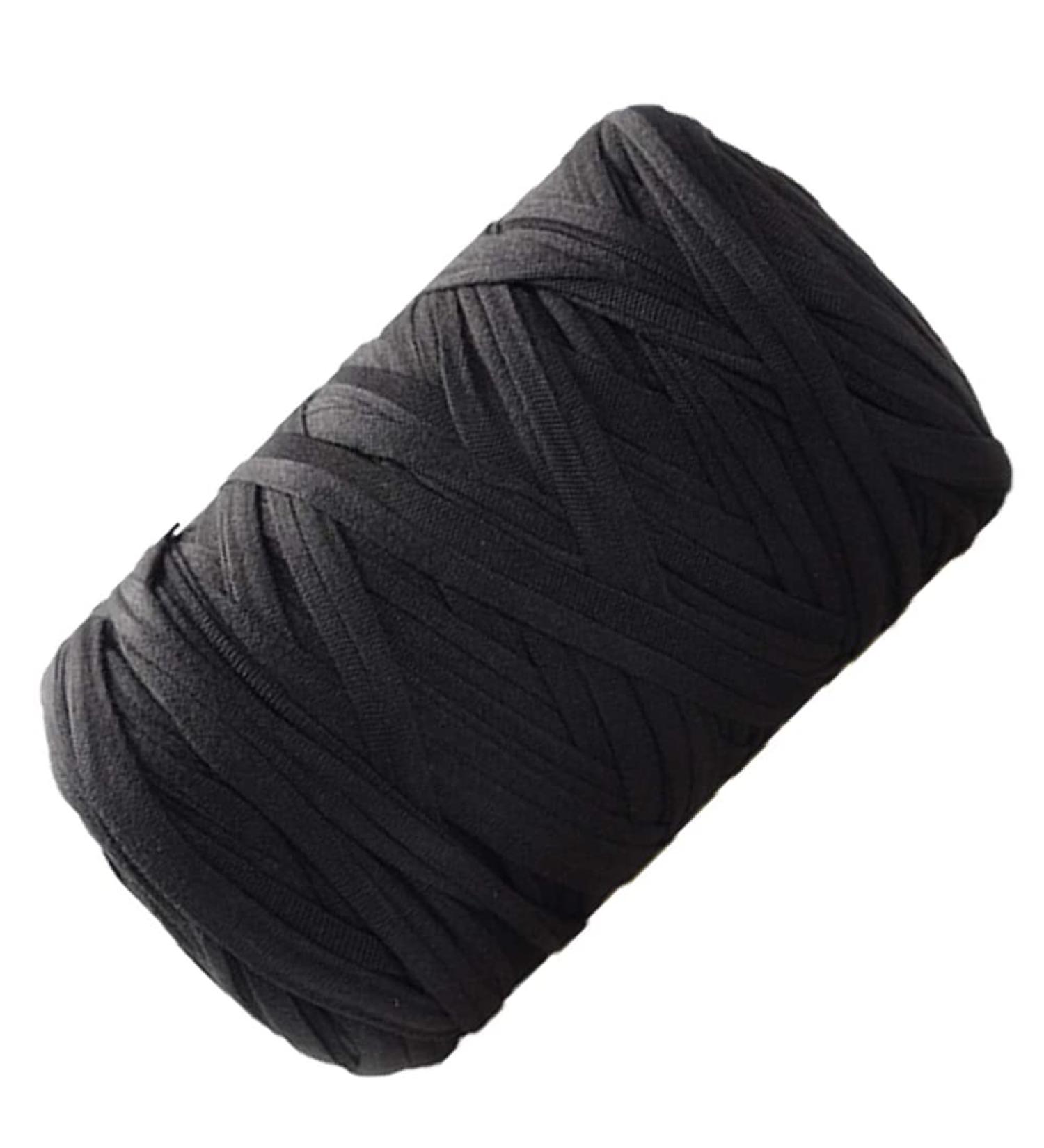 130 Yards Black T-Shirt Yarn for Crocheting & DIY Crafts - Buy Online on SooperMarket.com