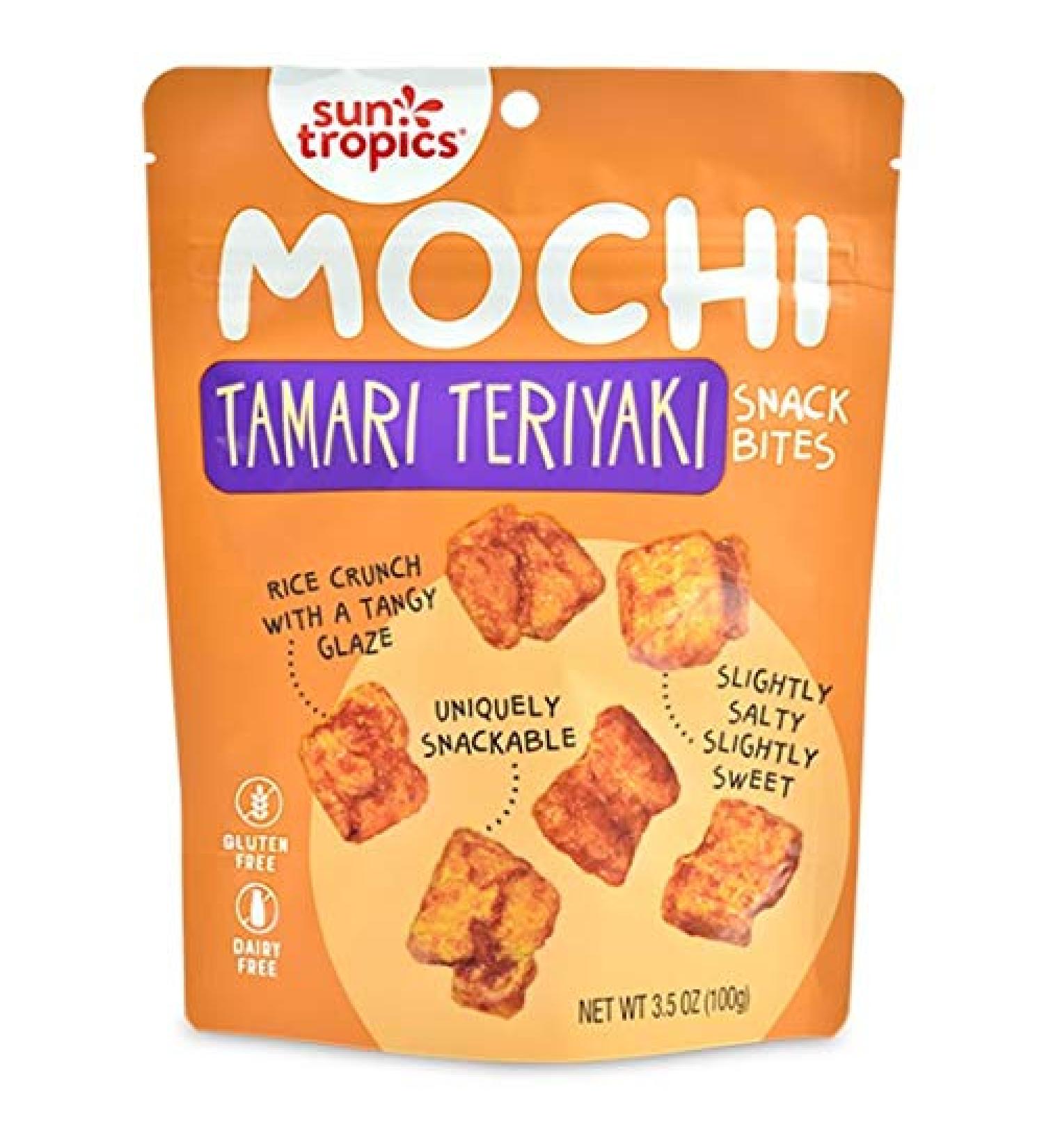 Sun Tropics Mochi Snack Bites - Tamari Teriyaki | Gluten Free, Dairy Free, 3.5 oz - Buy Online on SooperMarket.com