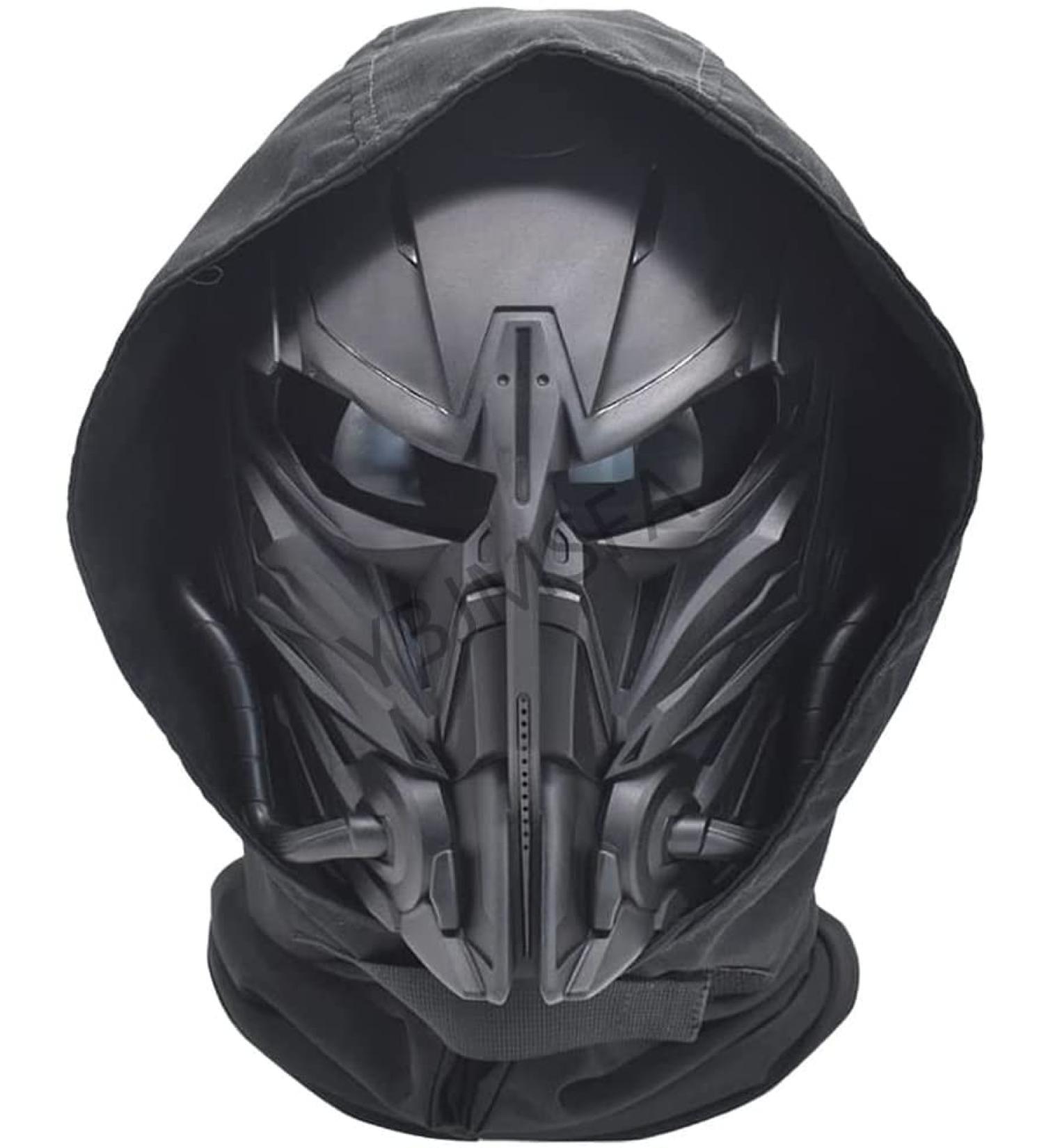 Adjustable Airsoft Skull Full Face Mask for Outdoor Sports & CS Cosplay Tactical - Black - Buy Online on SooperMarket.com