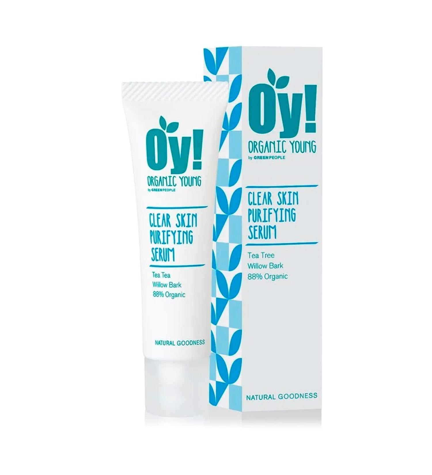 Green People Oy Clear Skin Purifying Serum 30ml | Organic Young Spot Serum for Teenagers | Natural Spot Product for Teen Skin Spot Prone | Paraben Free Ethyl Alcohol Free | Cruelty Free & Vegan - Buy Online on SooperMarket.com
