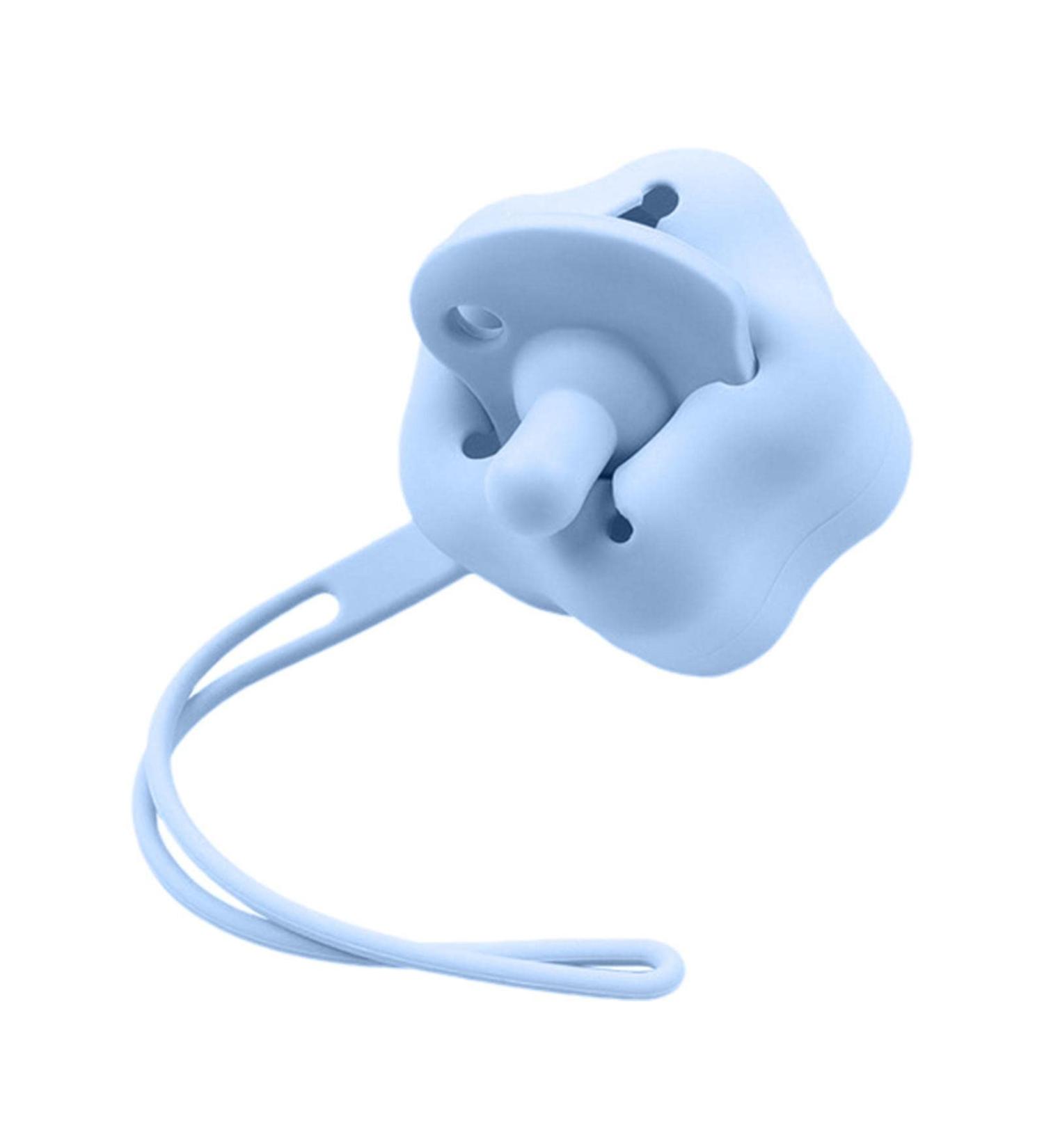 Buy Virtcooy Silicone Pacifier Holder | Pentagram-Shaped Baby Pacifier Container & Storage Bag - Perfect for Diaper Pocket - Blue - Buy Online on SooperMarket.com