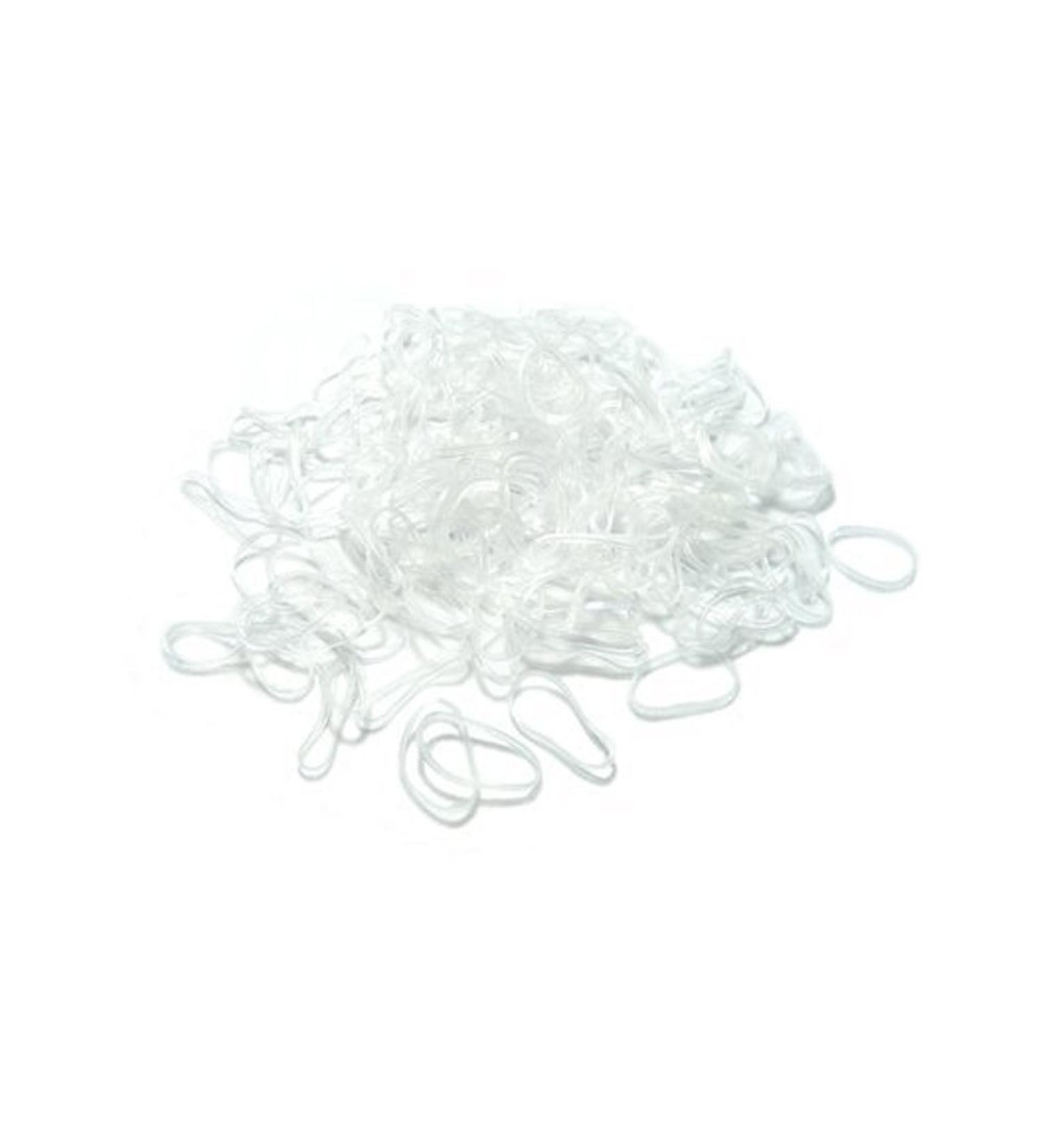 Mytoptrendz small clear neoprene elastic rubber bands made of transparent polyurethane pack of 250