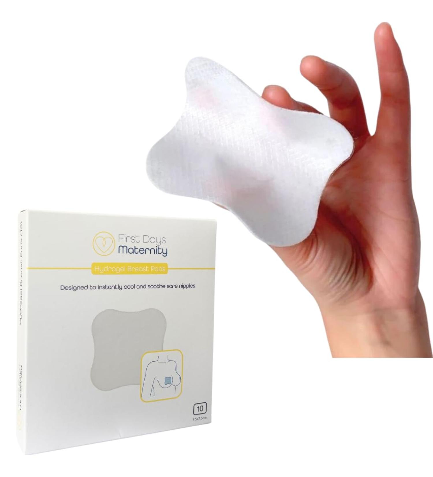 First Days Maternity Hydrogel Breast Pads - Instant Cooling Relief for Sore Nipples Soft Fabric Backing 10 Pads (7.5 cm x 7.5 cm) - Suitable for All Skin Types - Buy Online on SooperMarket.com