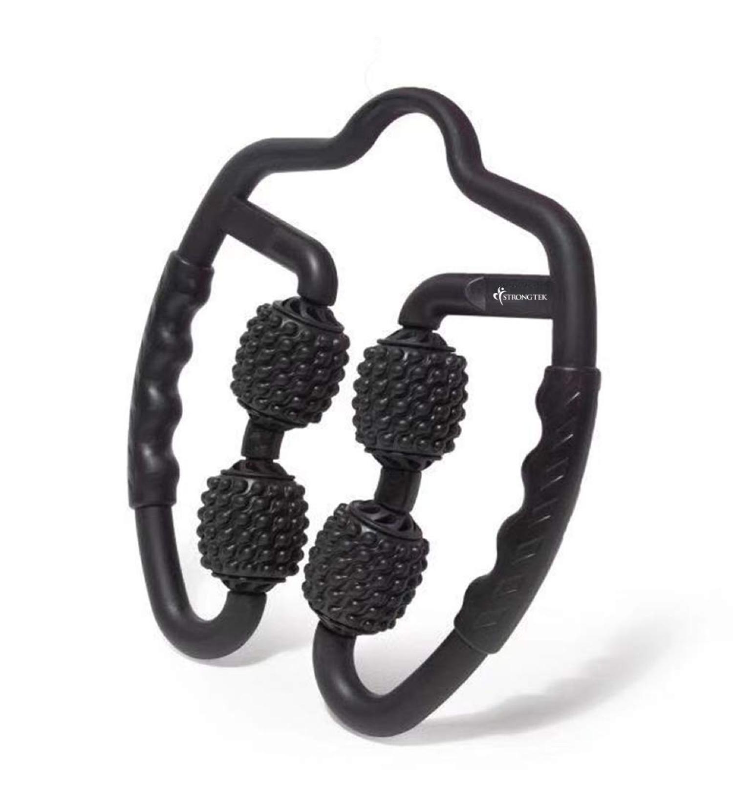 StrongTek Trigger Point Roller Massager for Forearm, Elbow, Hand, Arm, and Leg - Deep Tissue Self Massage for Golfer & Tennis Elbow Treatment - Athlete Muscle Pain Relief - Black - Buy Online on SooperMarket.com