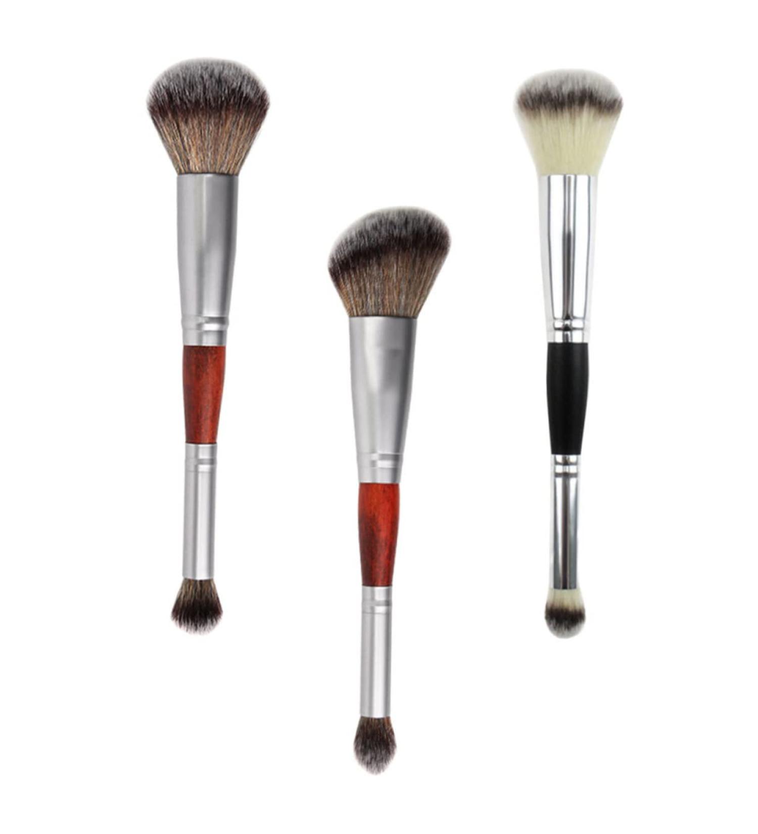 NOLITOY 3pcs Double-ended Makeup Brush Eye Shadow Blush Brush Eyeshadow Applicator Make up Contouring Brush - Buy Online on SooperMarket.com