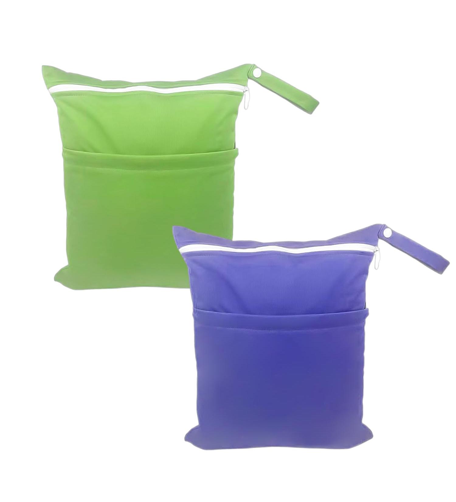 Buy Memofynd Waterproof Diaper Bag & Cosmetic Storage Set Dry & Wet Separation for Travel Swimming & Home Use (Green Purple) - International Shipping Available - Buy Online on SooperMarket.com