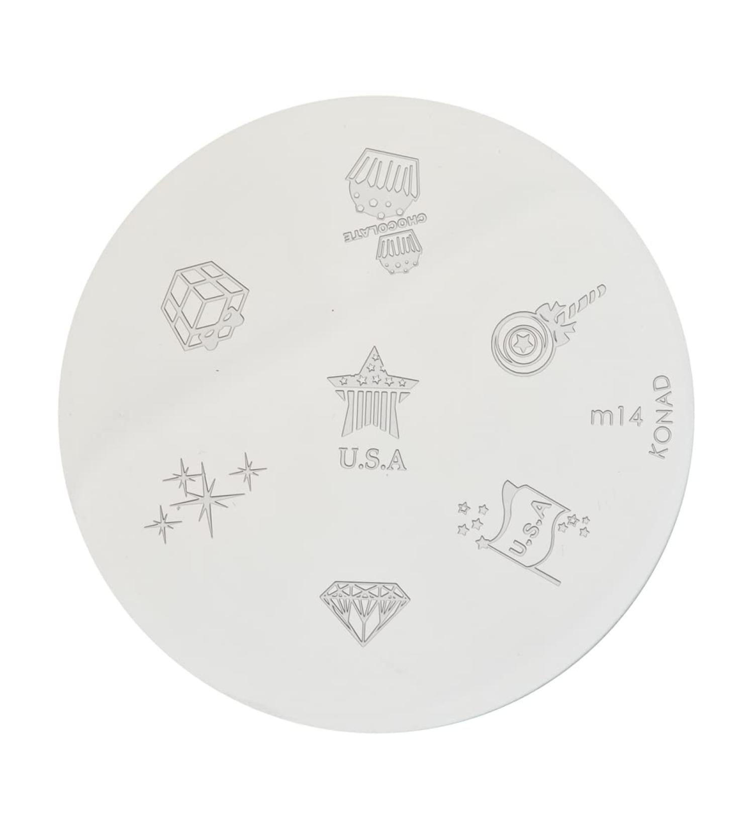 Konad stencil stamping stamping stencil M14