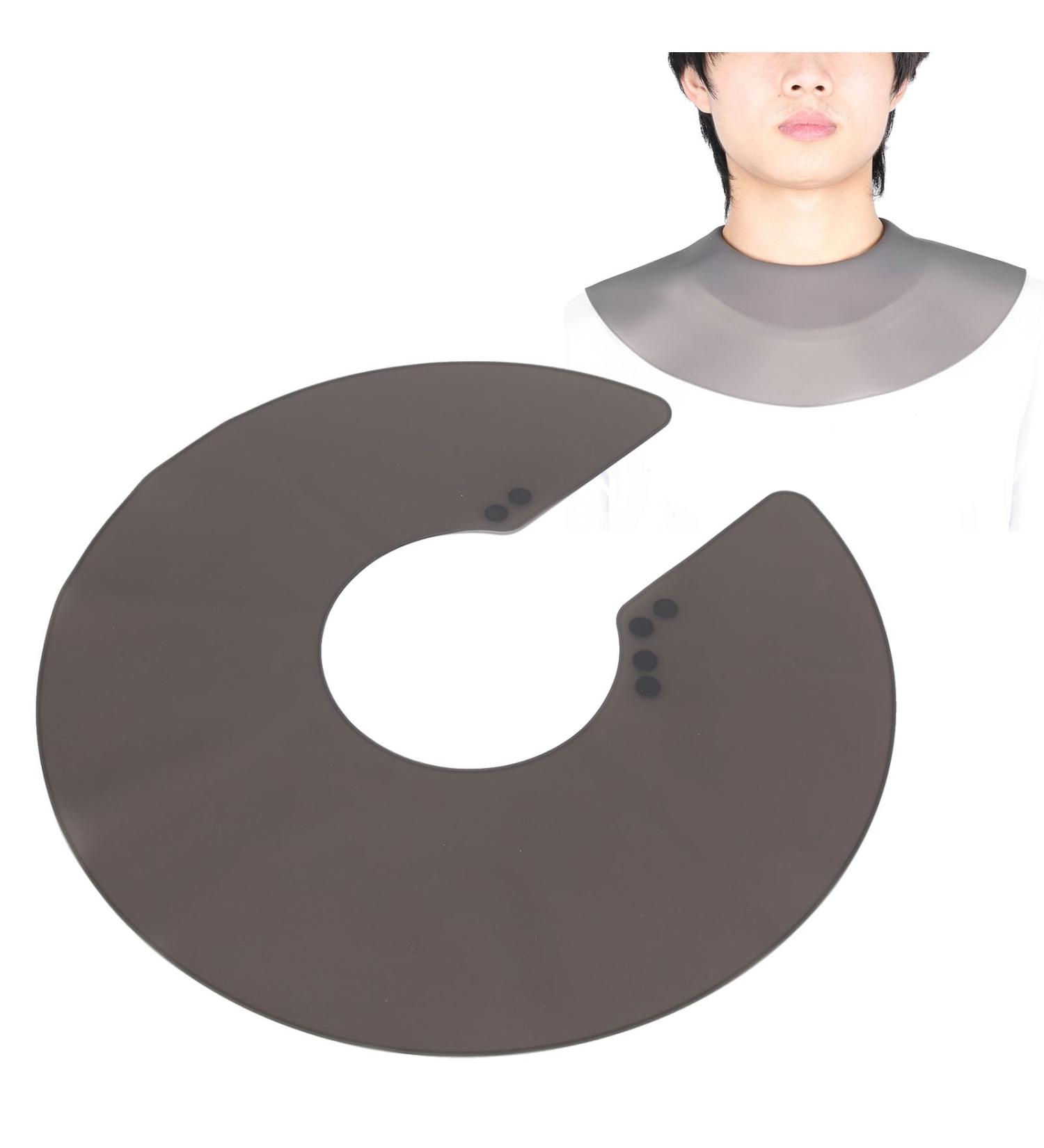 LIZEALUCKY Cutting Collar Silicone Waterproof Neck Wrap Guard for Haircut Professional Hairdressing Tool Hair Cutting Dyeing Pad Guide for Salon Stylist Home Use (Gray) - Buy Online on SooperMarket.com