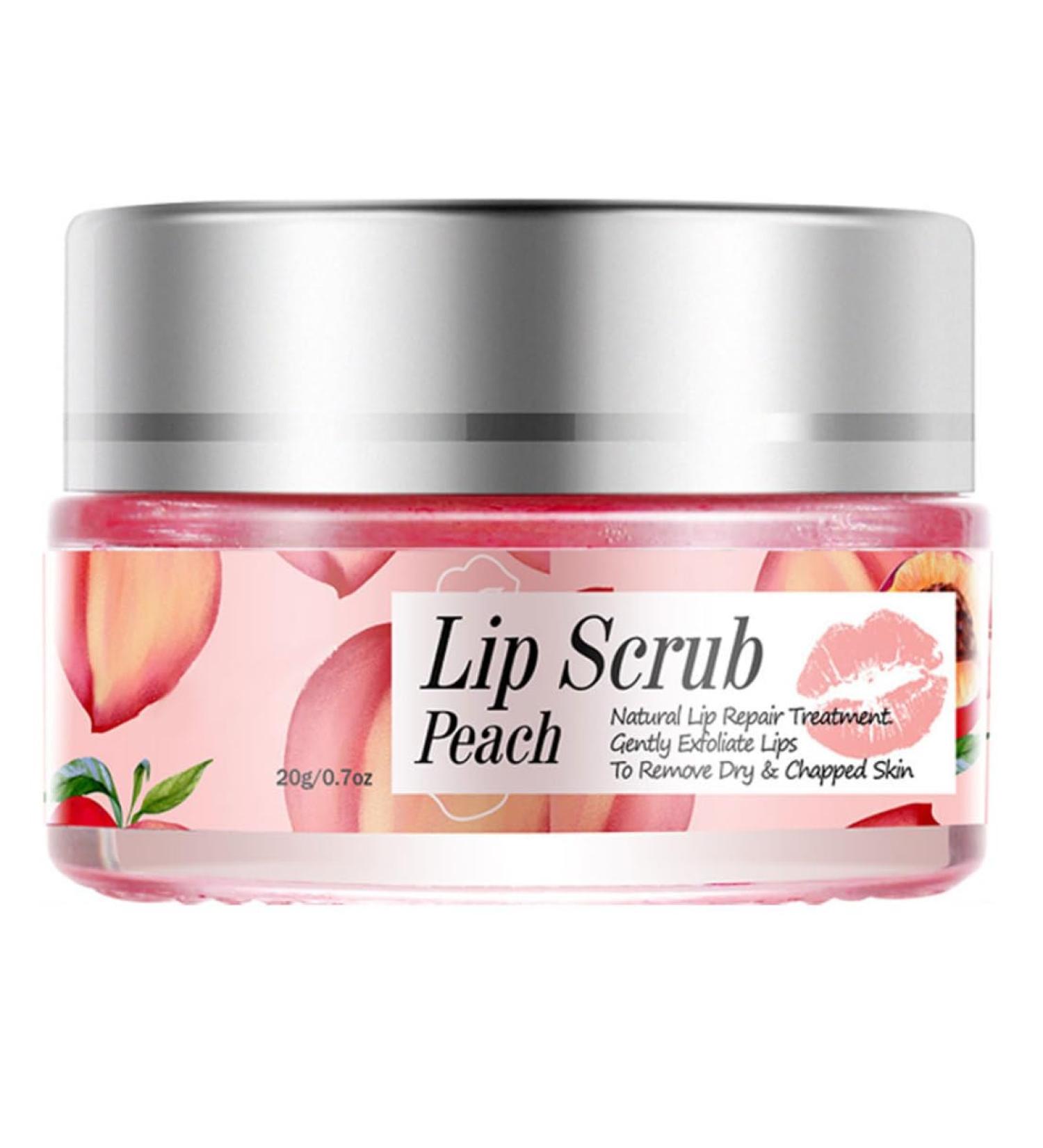 Buy Peach Lip Scrub Exfoliator & Overnight Moisturizer | Hydrating Lip Repair Balm | International Shipping Available - Buy Online on SooperMarket.com