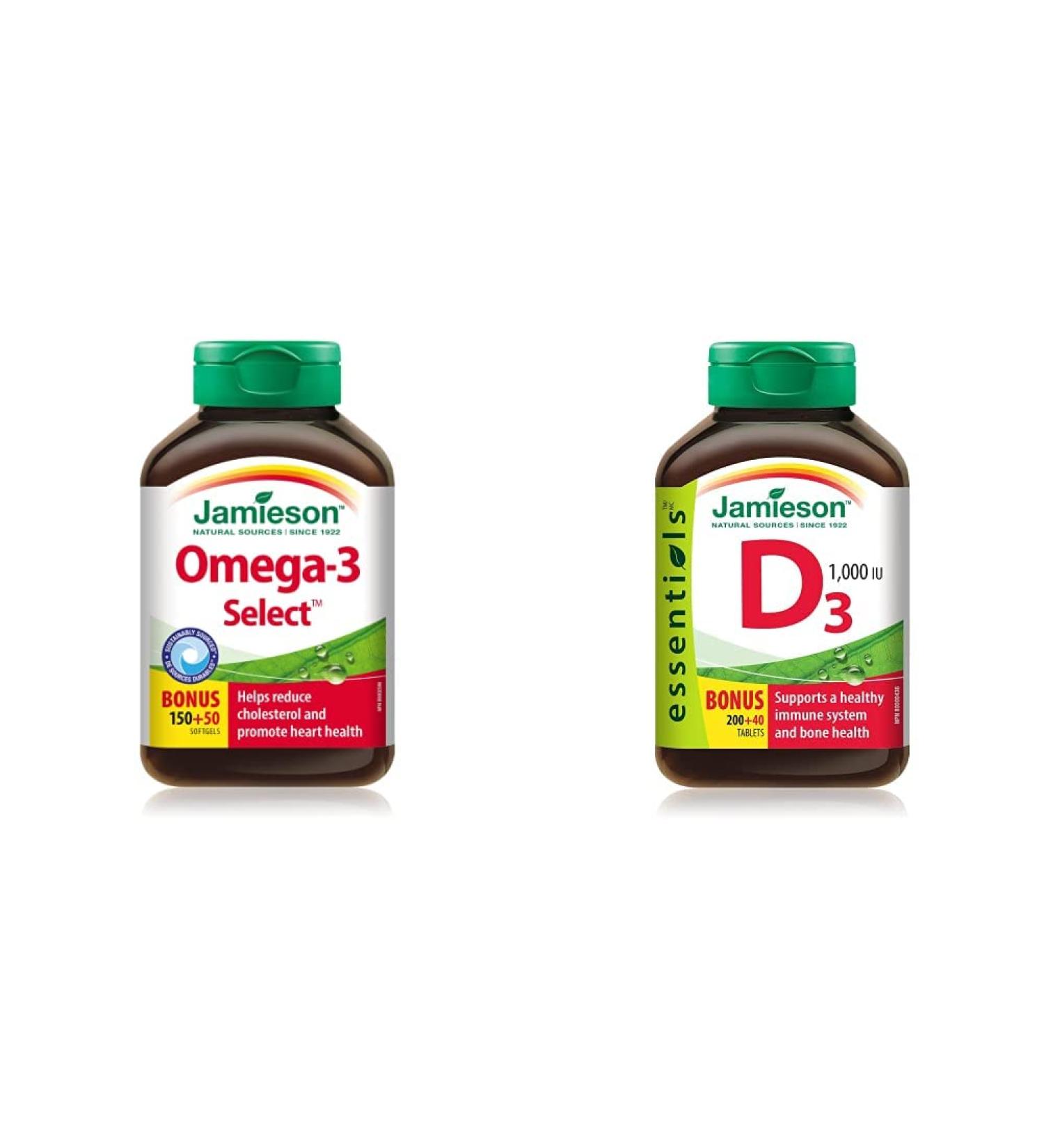 Omega-3 Select 1 000 mg & Vitamin D3 1 000 IU 240 Count (Pack of 1) Omega-3 Select + Vitamin D3 - Buy Online on SooperMarket.com