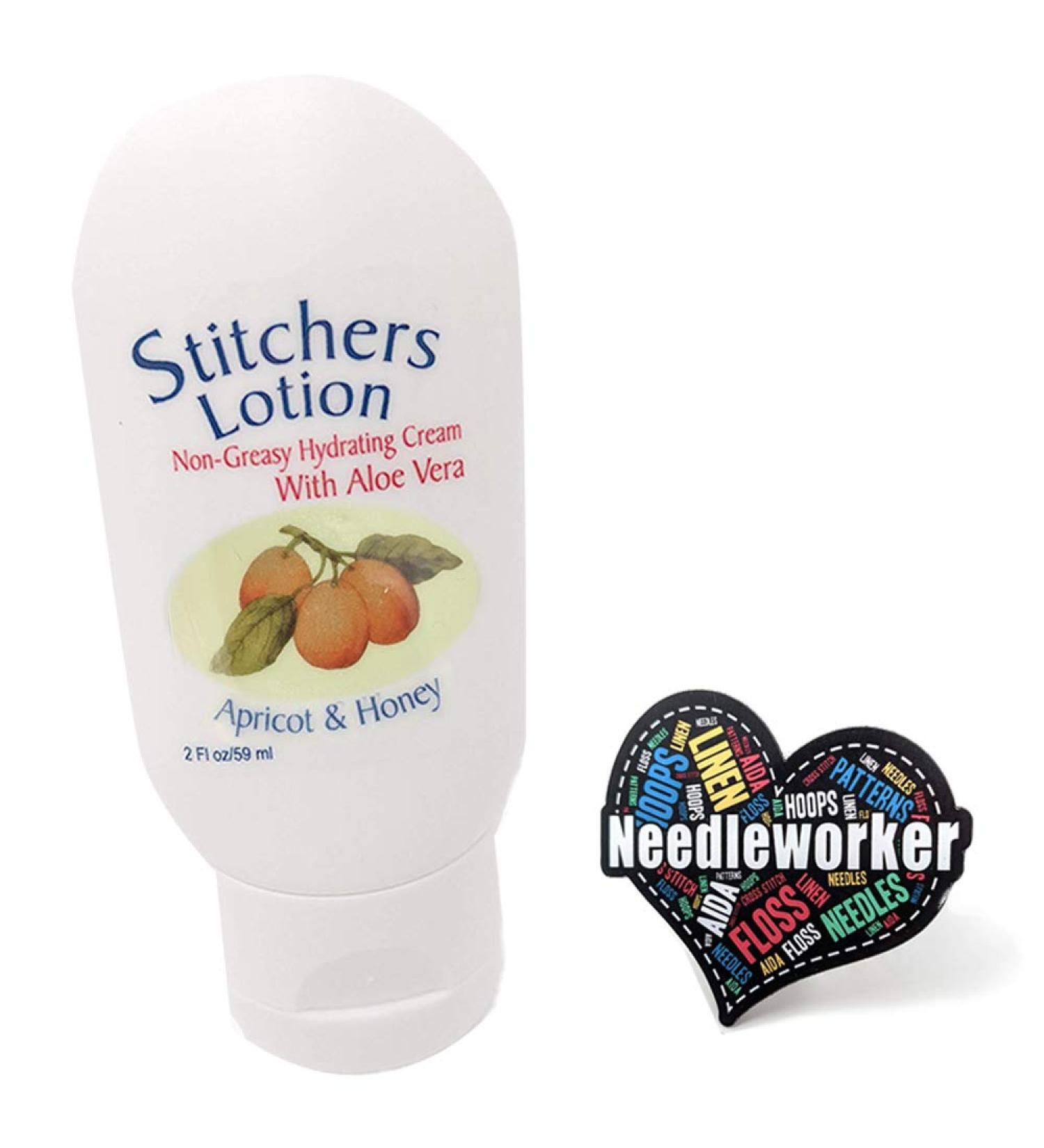 TJ Stitcher's Lotion - Apricot & Honey 2 oz. Tube | Needleworker's Essential with Bonus Magnet Decoration - Buy Online on SooperMarket.com