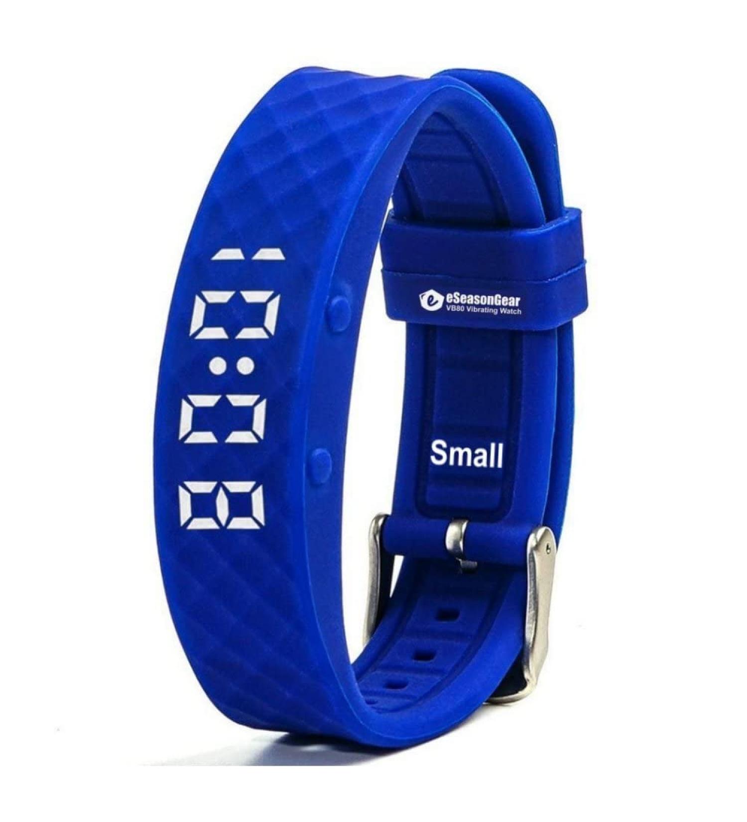 eSeasonGear VB80 8 Alarm Vibrating Watch - Blue - ADHD Medication Reminder - Small & Large Sizes Available - Buy Online on SooperMarket.com