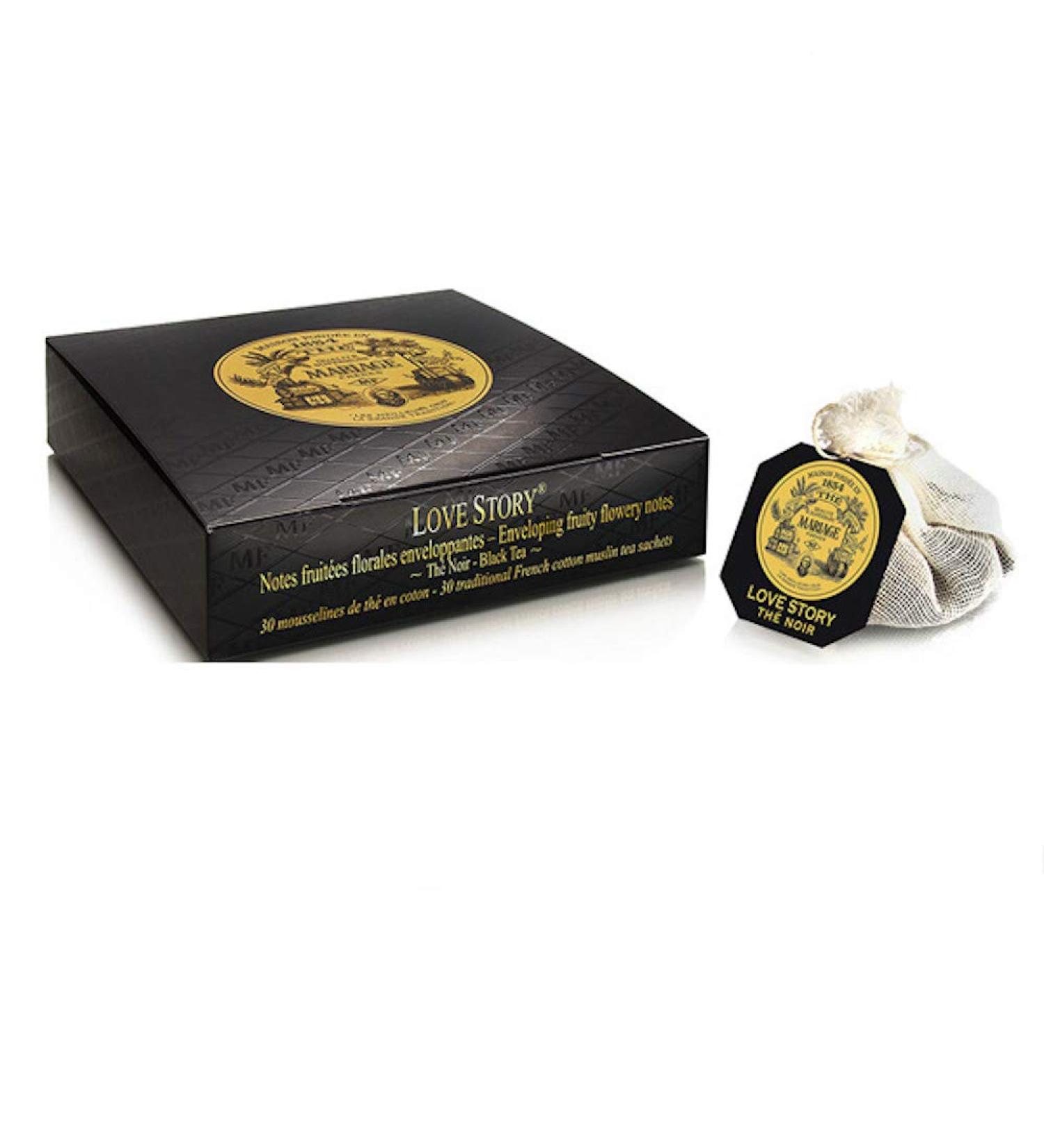 Mariage Fr res - Love Story (New!) - Box of 30 Traditional French Muslin Tea sachets