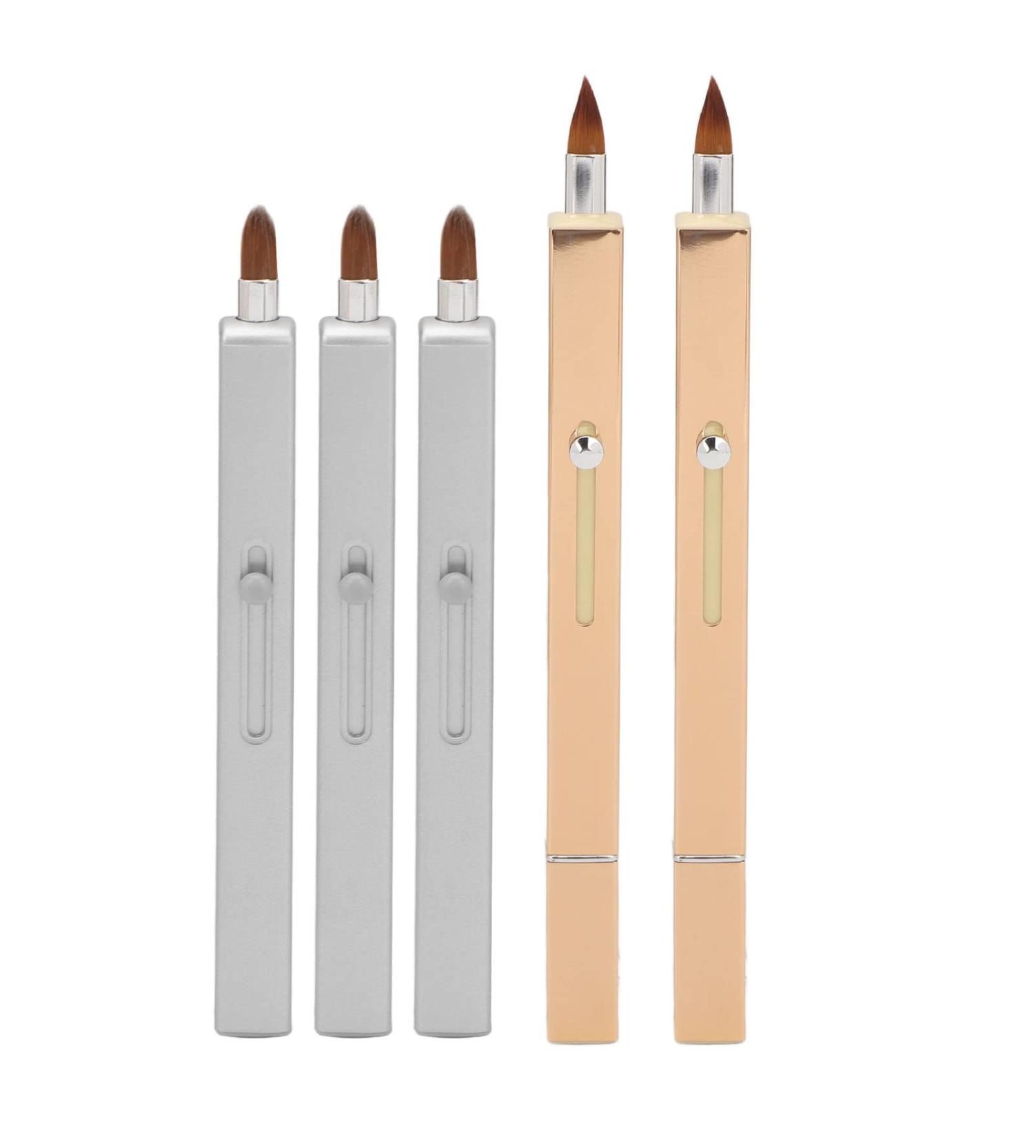 Double Ended and Single Ended Nylon Bristle Lip Brush Retractable Lip Brush Portable Multipurpose Lip Makeup Brush for Travel Home Lip Brush Applicators for Lipstick Lip Gloss Lip - Buy Online on SooperMarket.com