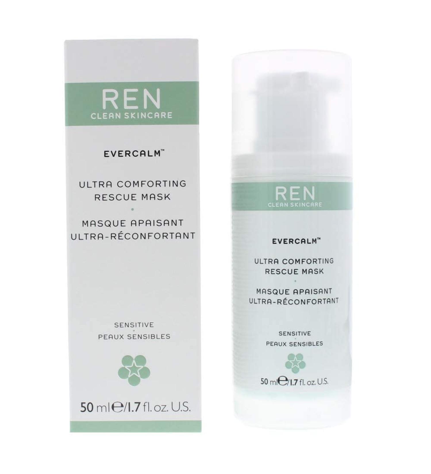 REN Evercalm Ultra Comforting Rescue Mask 1.7 Fl Oz - Hydrating & Soothing Skincare Treatment - Buy Online on SooperMarket.com
