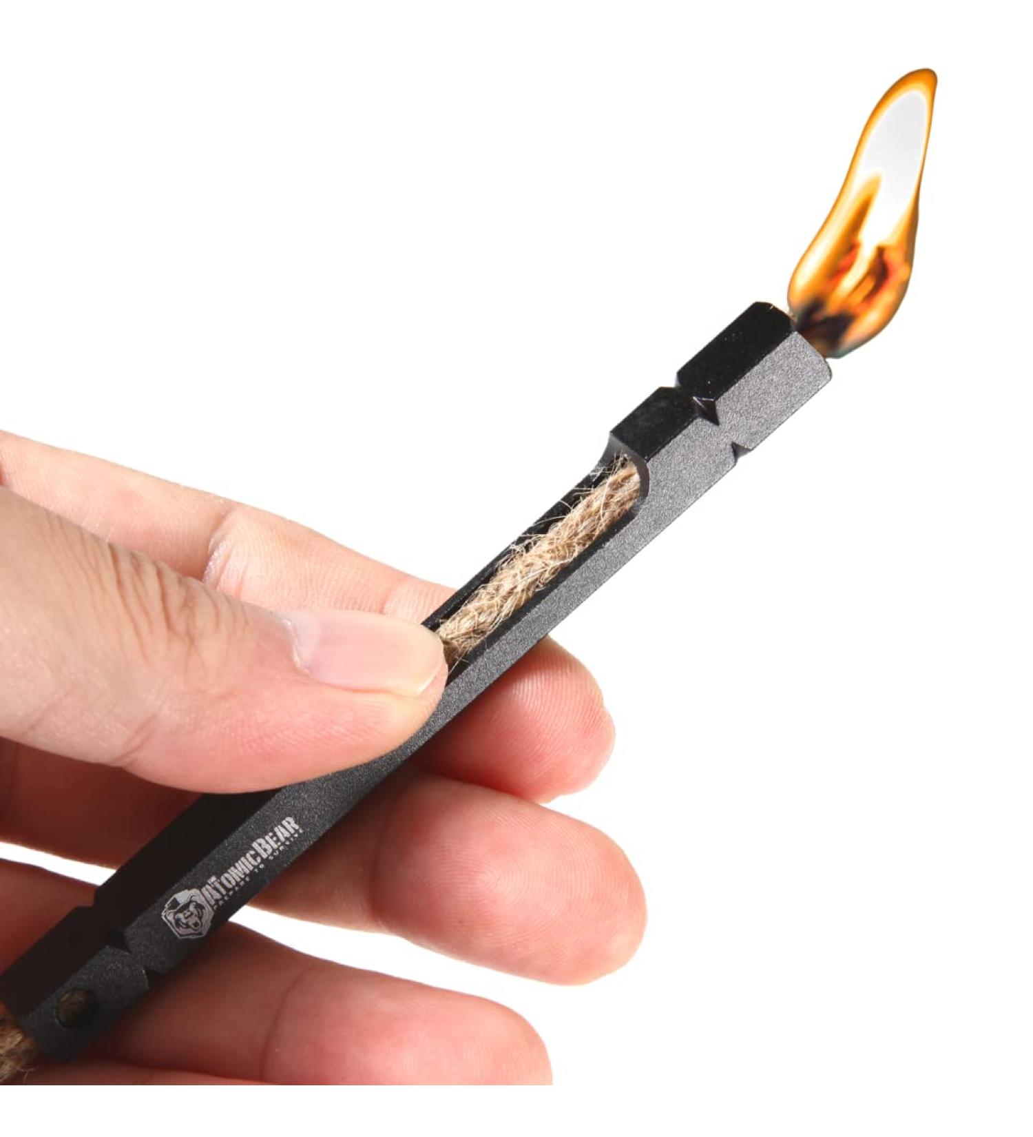 Fire Starter Survival Tool - Parrafin Wax Infused Hemp Rope - Bushcraft Essential for Flint and Steel - 39 Long Wick Tinder Cord - Buy Online on SooperMarket.com