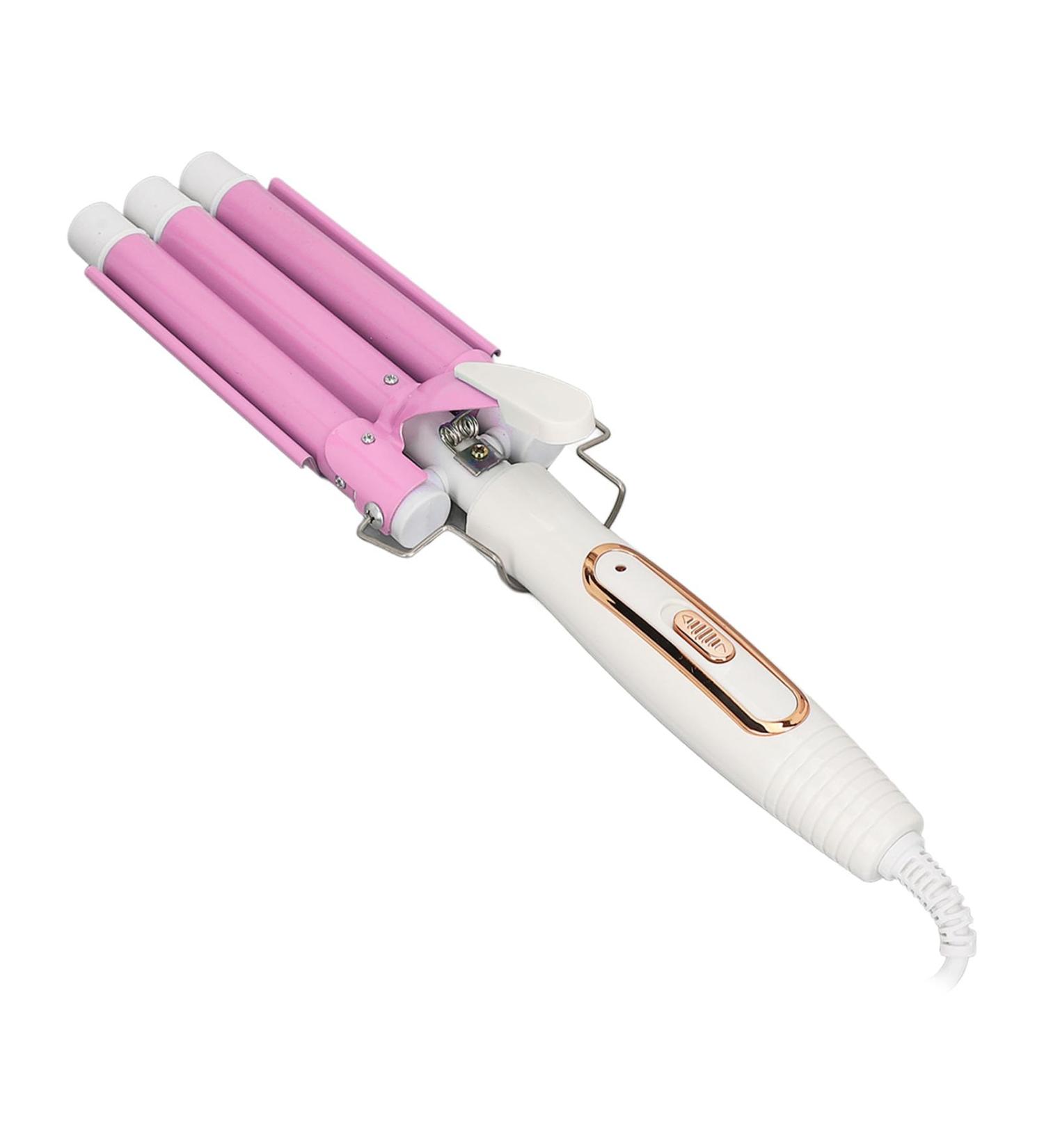 3 Barrel Curling Iron Wand - Adjustable Temperature Ceramic Lasting Waves Flexible for All Hairstyles - US Plug - Buy Online on SooperMarket.com