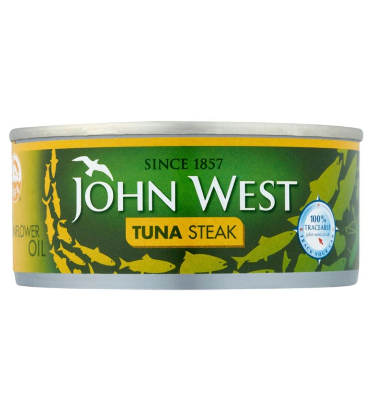 2 x John West Tuna Steak in Sunflower Oil 12 x 160g