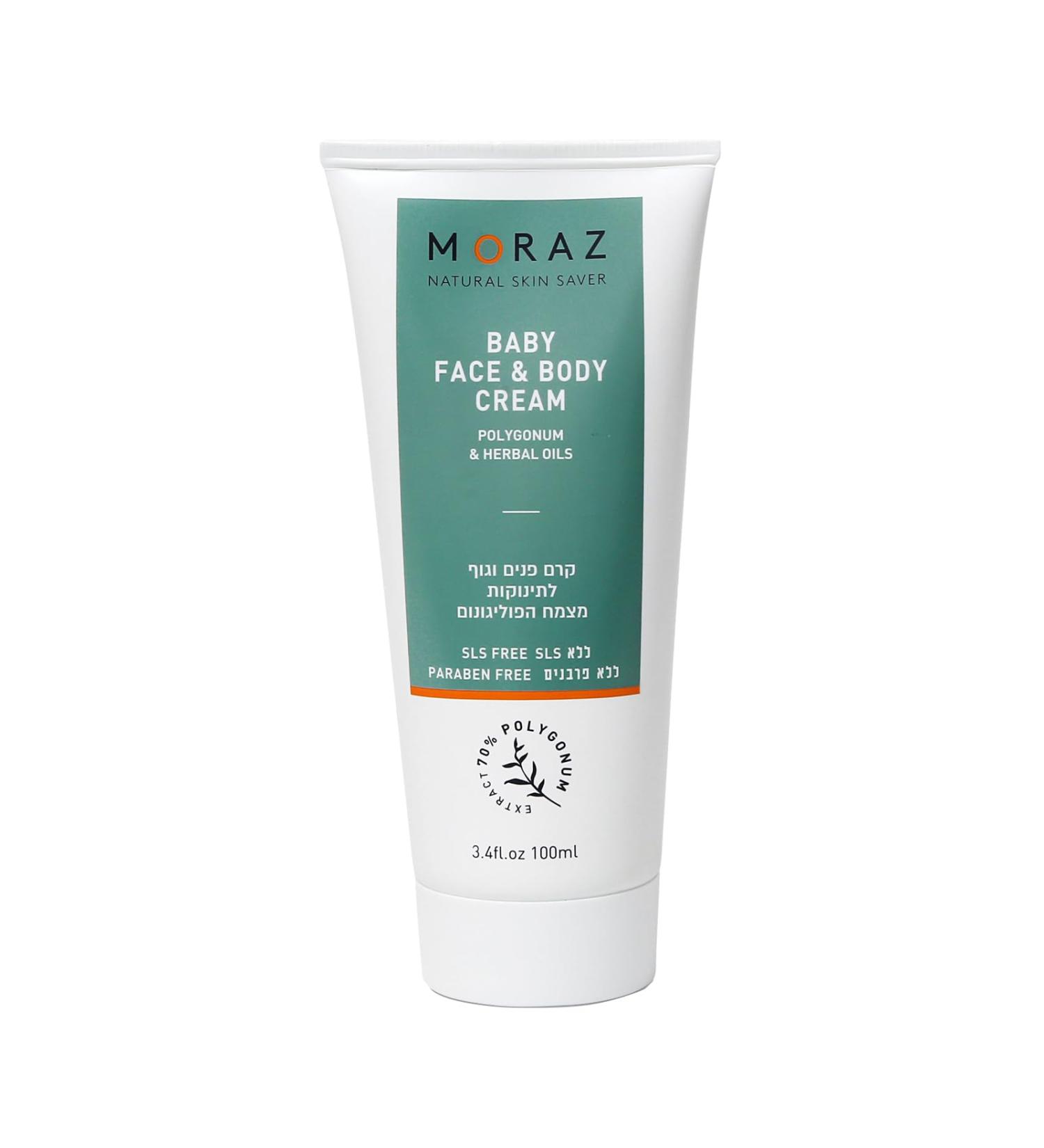Moraz Baby Face and Body Cream - Soothing Baby Skin Care with Jojoba Oil | 3.4 oz - Prevent Dry Skin & Irritation - Buy Online on SooperMarket.com