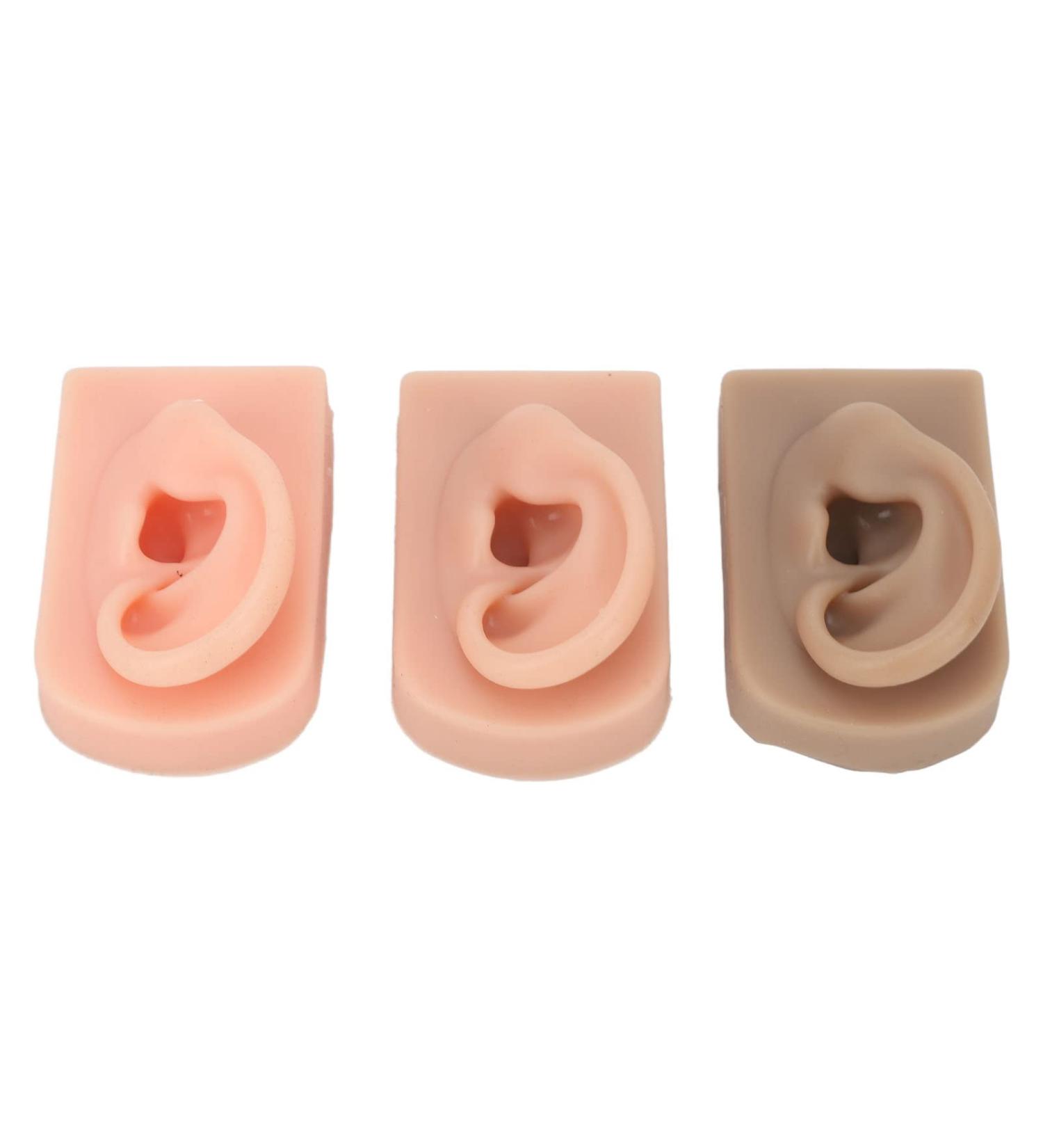 Flexible Silicone Right Ear Model - 3 Colors for Acupuncture Training - Buy Online on SooperMarket.com