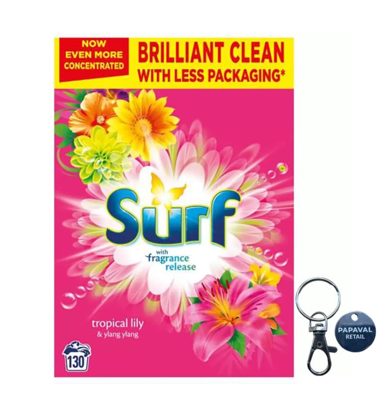 Sarf Tropical Laundry Powder Pack of 130 Wash with Key Ring