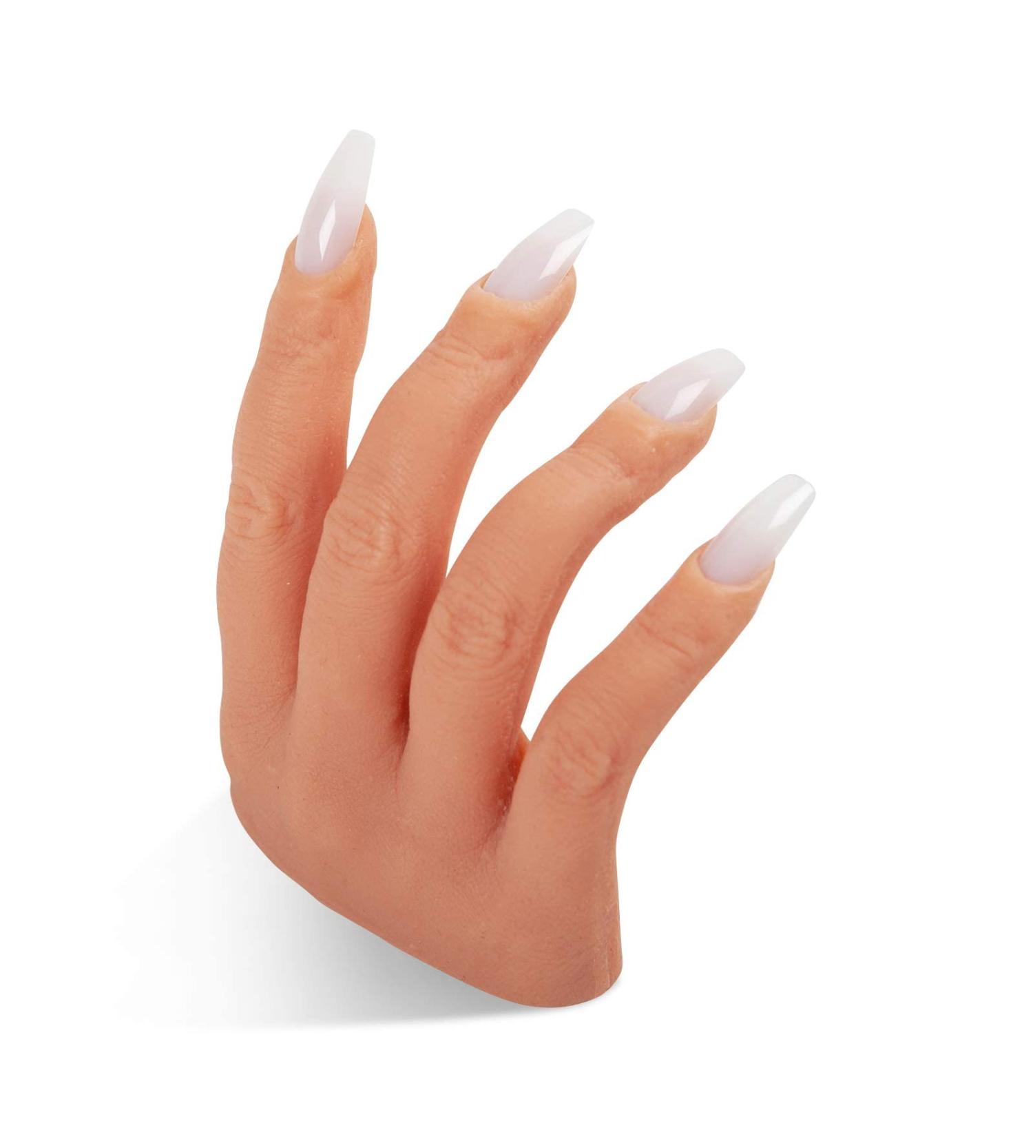 Silicone Practice Half Hand for Acrylic Nails by Nail Nobility - Ideal for Nail Techs - Flexible, Reusable, Realistic Design - Buy Online on SooperMarket.com