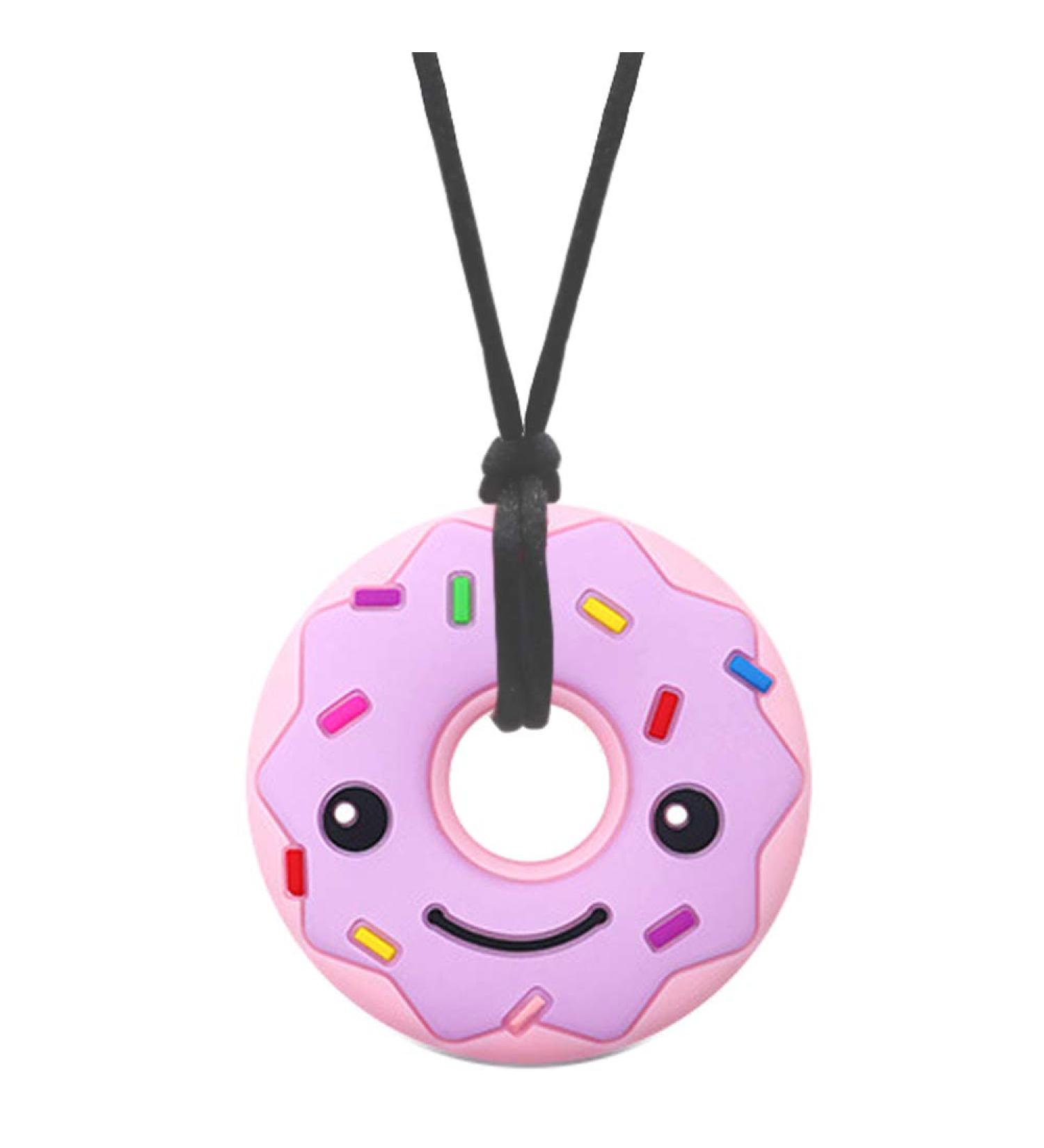 Sensory Chew Necklaces for Kids & Adults - Silicone Donut Chewy Necklace for Autism, ADHD & Anxiety Relief | Chew Toys for Special Needs - SPD Support - Buy Online on SooperMarket.com