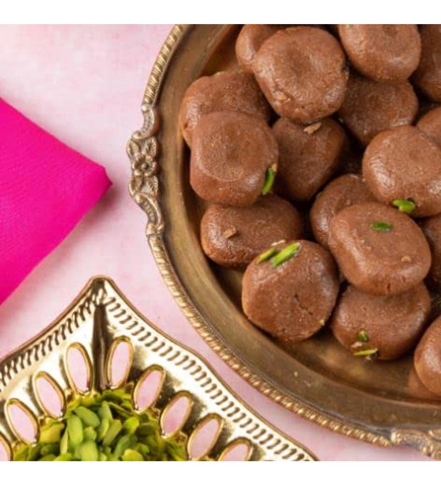 Brown Peda 1Kg Indian Traditional Sweet Best Gift For All Occasions Raksha Bandhan Rakhi Marriage Diwali Holi Ganesh Chaturthi Festival Treat For Family & Friend - Buy Online on SooperMarket.com