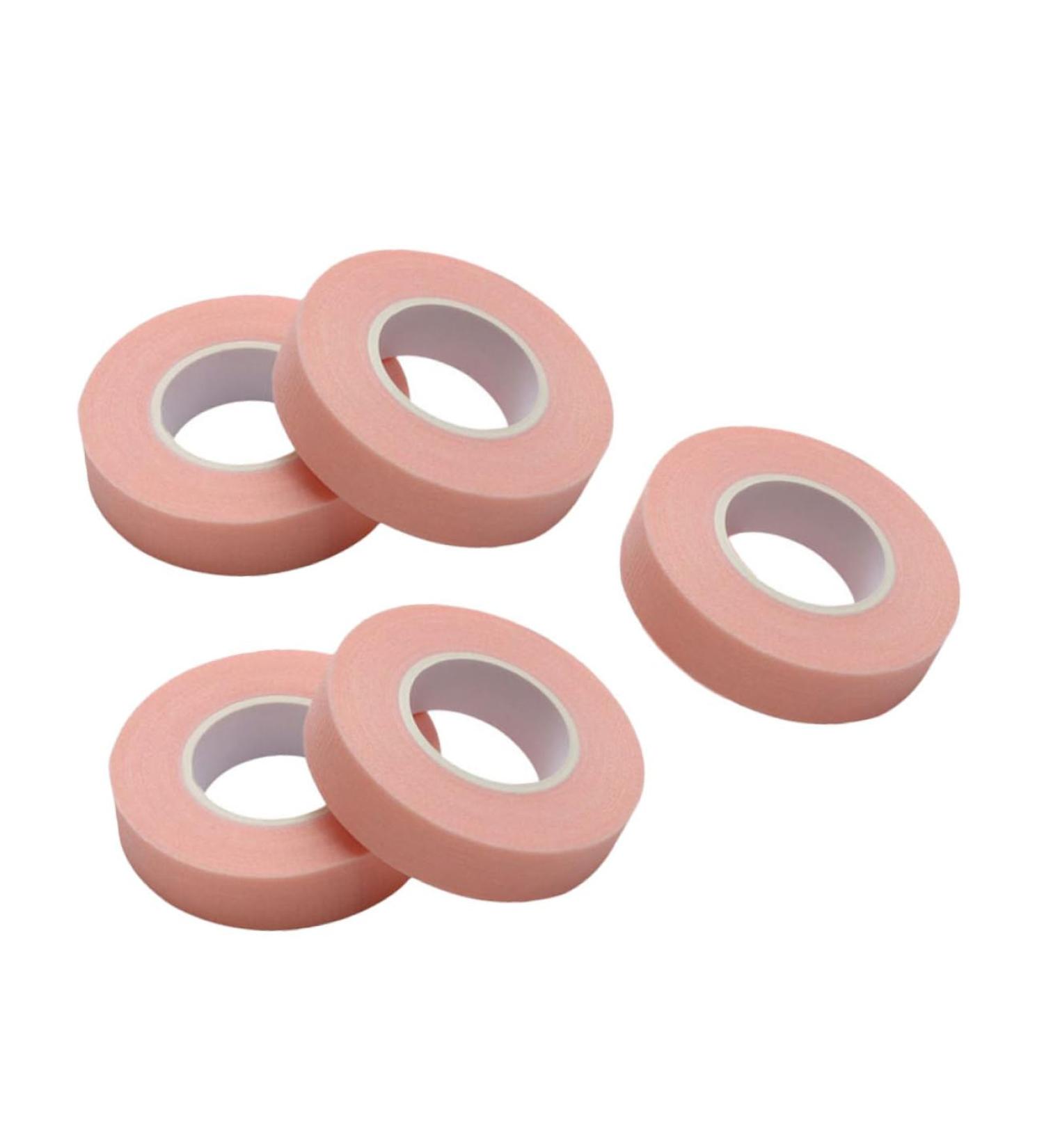 Beavorty Eyelash Tape - 5 Rolls Non-Woven Elastic Eye Patch for Lash Extensions & Hair Care | Pink Adhesive Fabric - Buy Online on SooperMarket.com