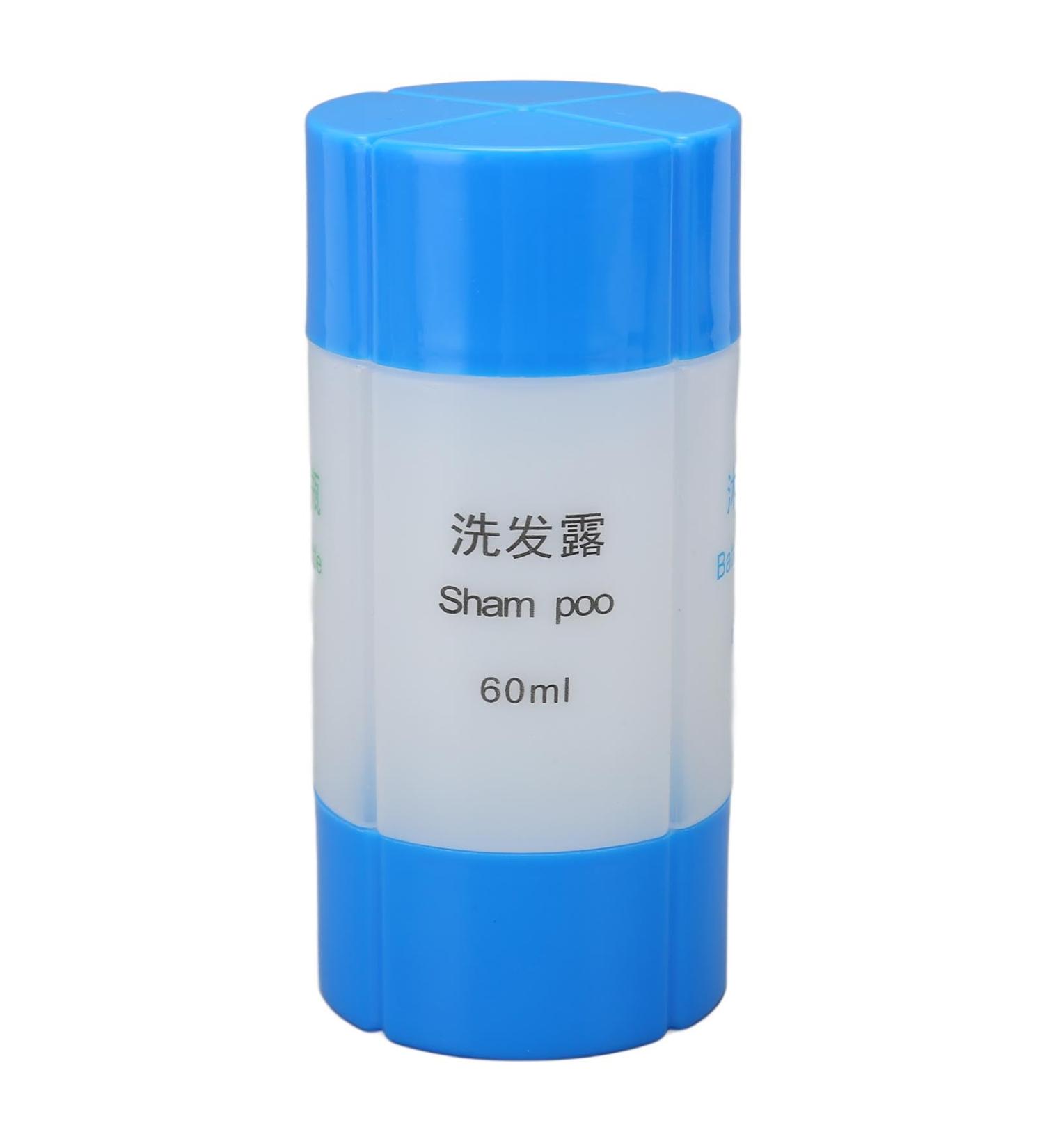 Verdant Touch Toiletries Bottle 4 in 1 Travel Bottle Leak Proof Pre Printed Refillable Toiletries Container for Shampoo Lotion 60ml Blue - Buy Online on SooperMarket.com
