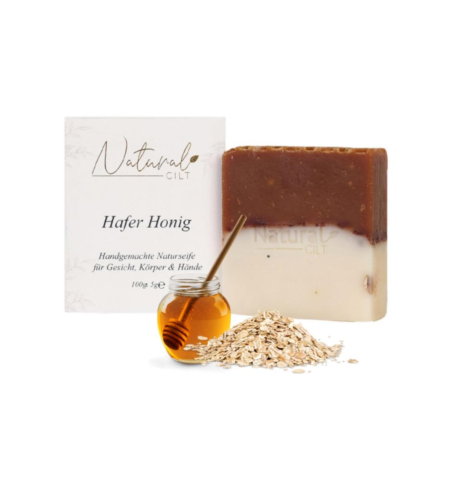 Natural Cilt Oat Honey Soap - 100% Natural & Handmade - Certified Shower Soap for All Skin Types - 100g Pack - Buy Online on SooperMarket.com